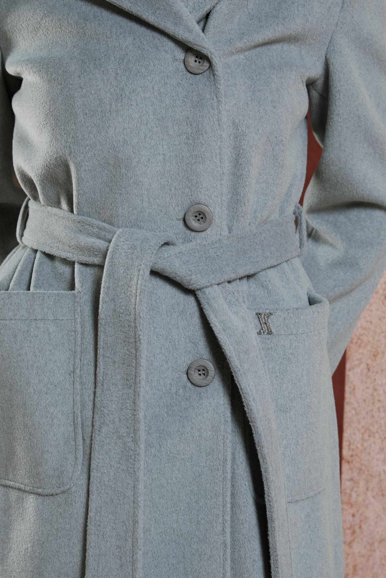 Vêtements hijab GRIS MANTEAU À CAPUCHE ET CEINTURE 90537