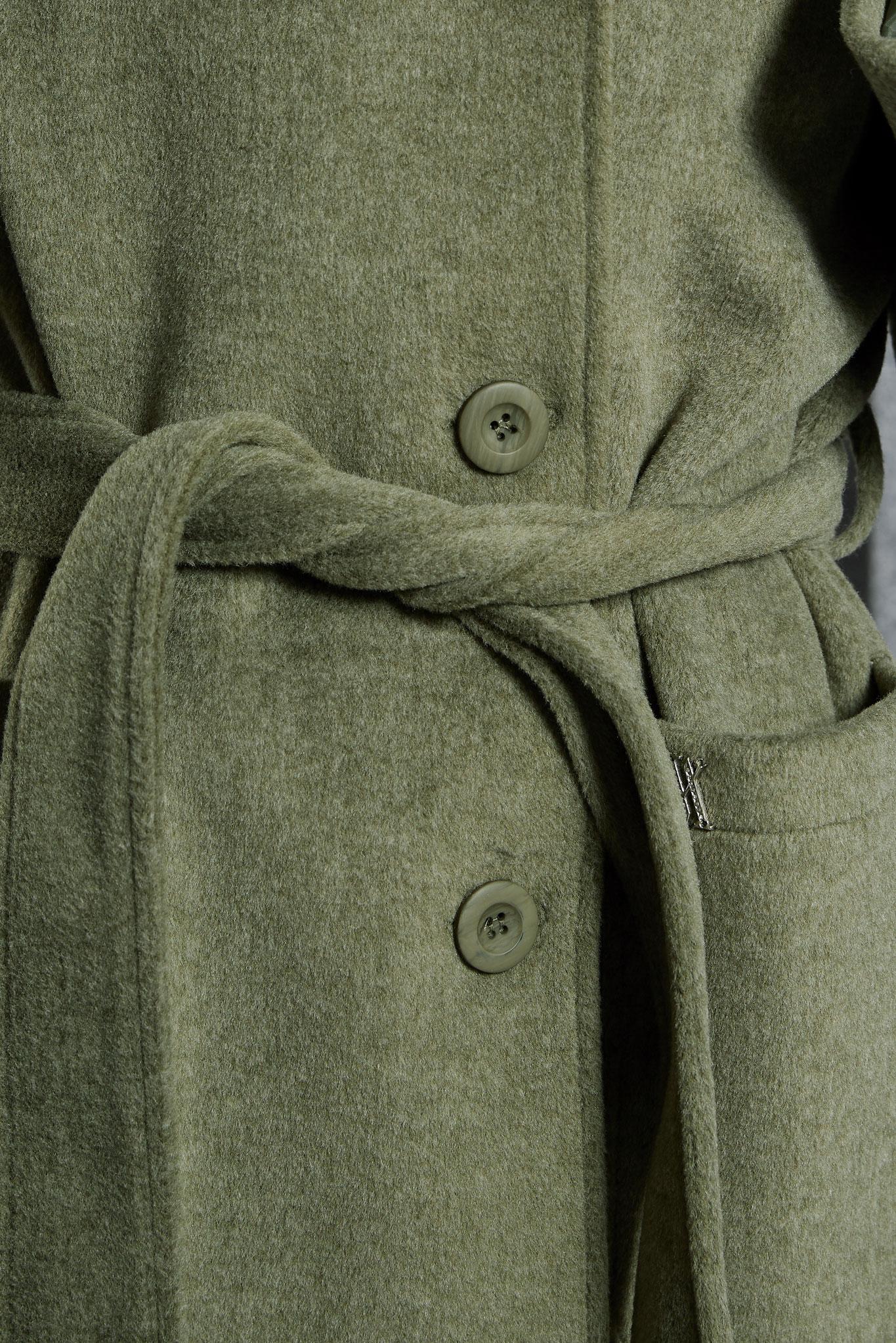 Vêtements hijab VERT MANTEAU À CAPUCHE ET CEINTURE 90537