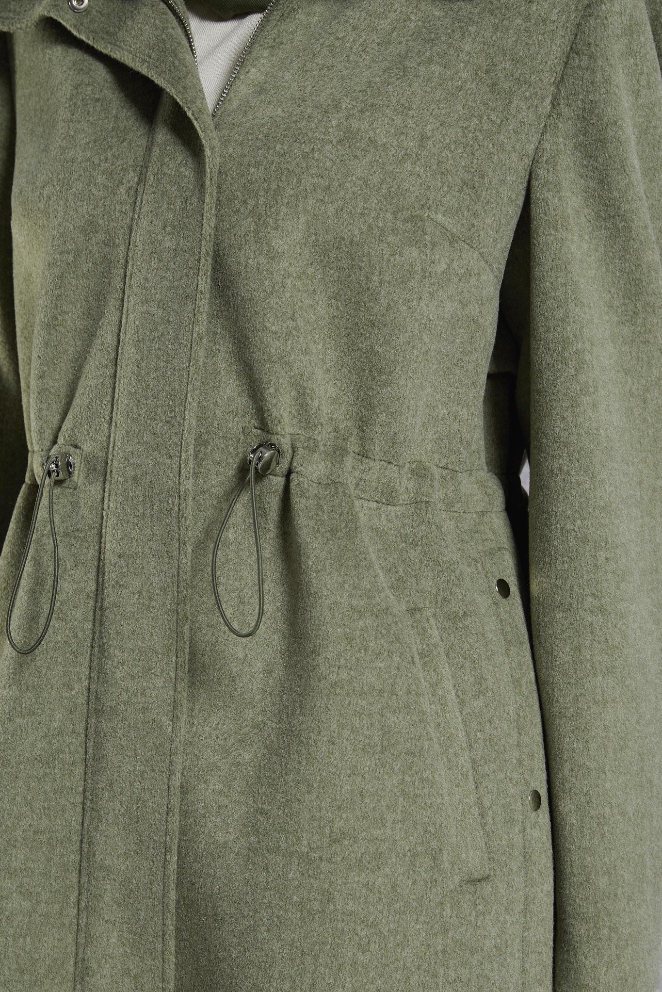 Vêtements hijab VERT MANTEAU À CAPUCHE 90545