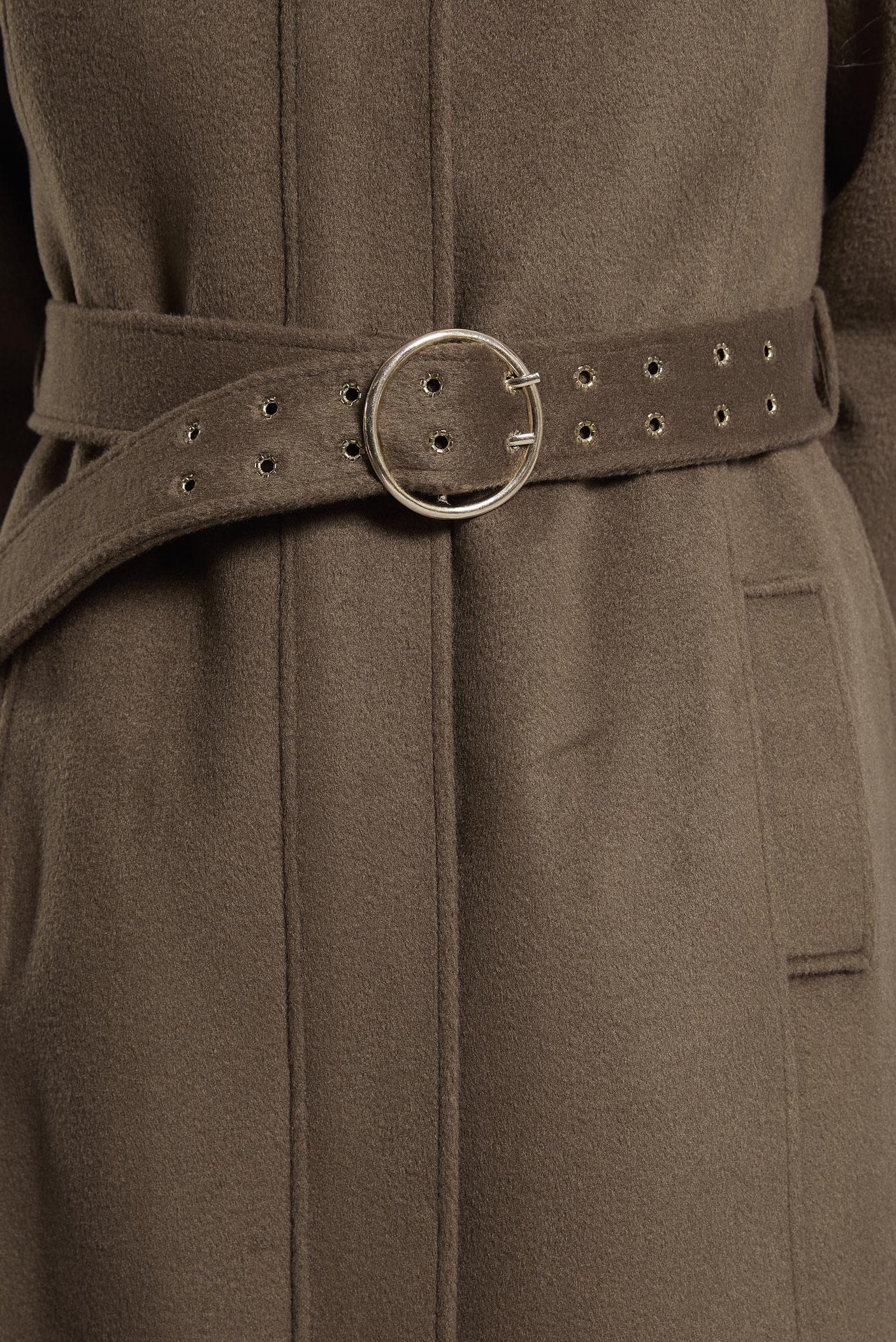 Vêtements hijab BRUN MANTEAU CEINTURÉ 90546