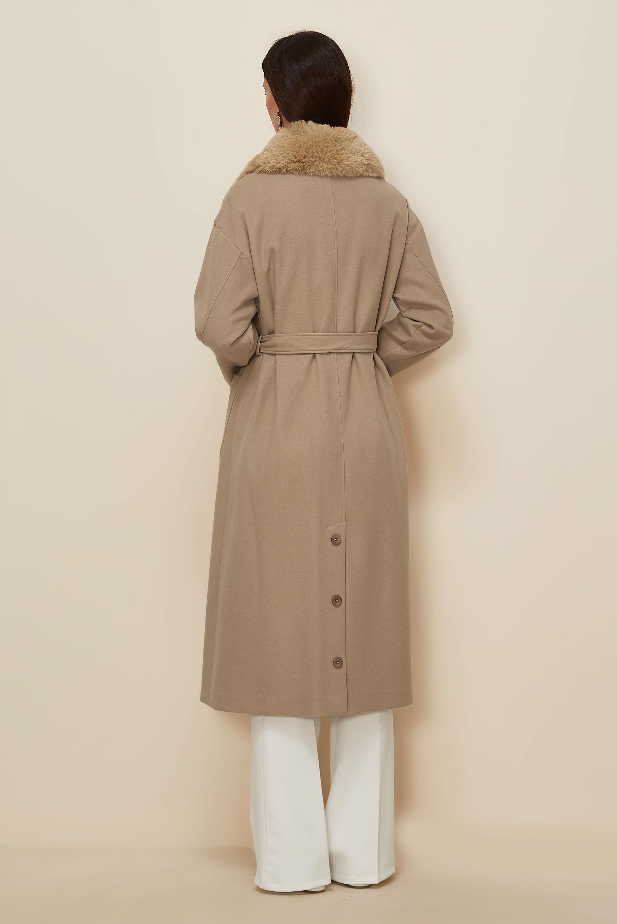 Hijab clothing BROWN BELTED COAT 90548