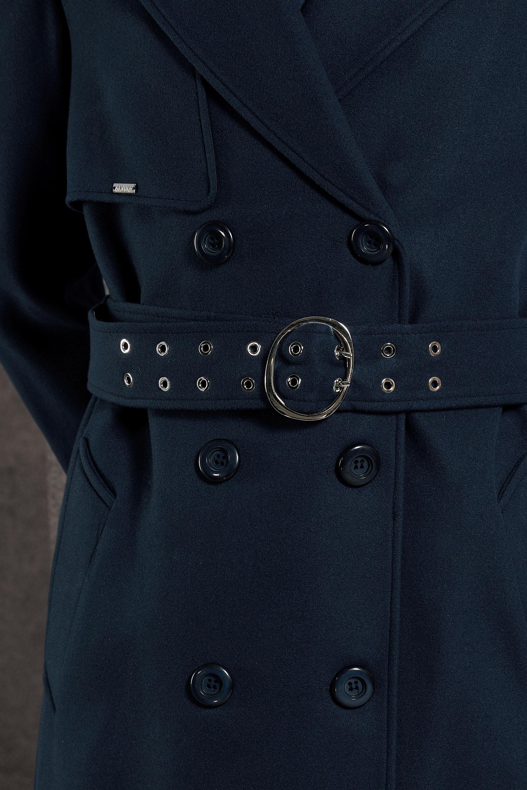 Tesettür giyim LACİVERT KEMERLİ KABAN 90551