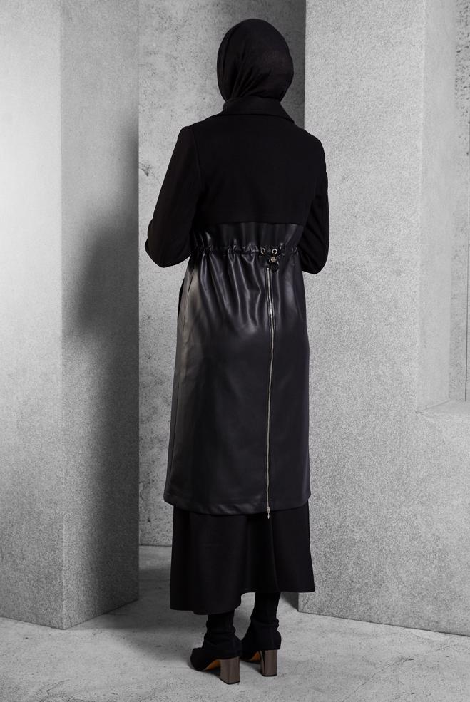 Vêtements hijab NOIR GILET À SMOKING 90554 - ALVİNA