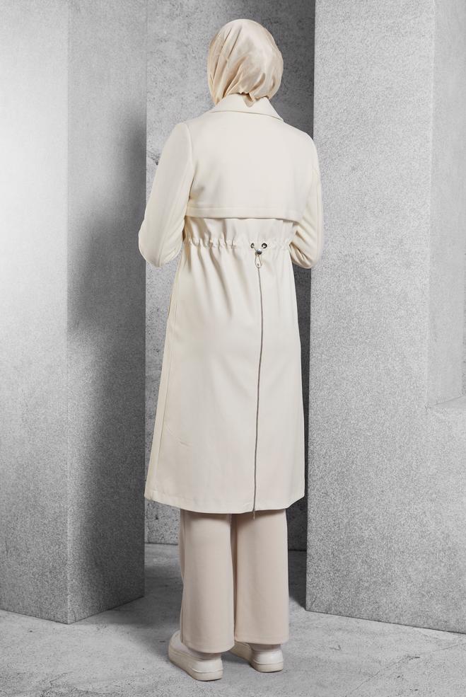 Vêtements hijab BLANC GILET À SMOKING 90554 - ALVİNA