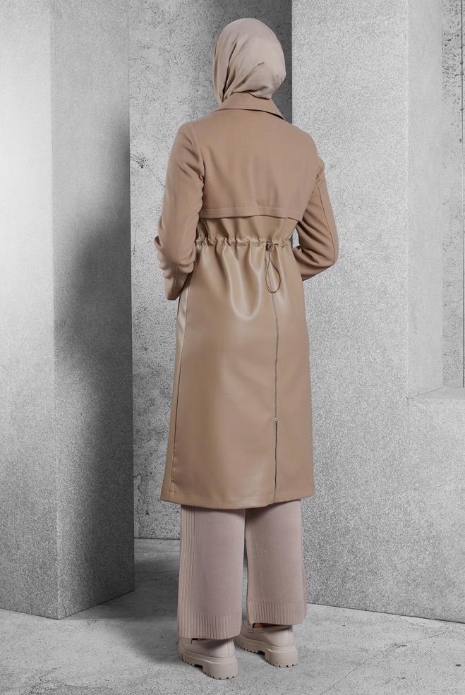 Vêtements hijab BRUN GILET À SMOKING 90554 - ALVİNA