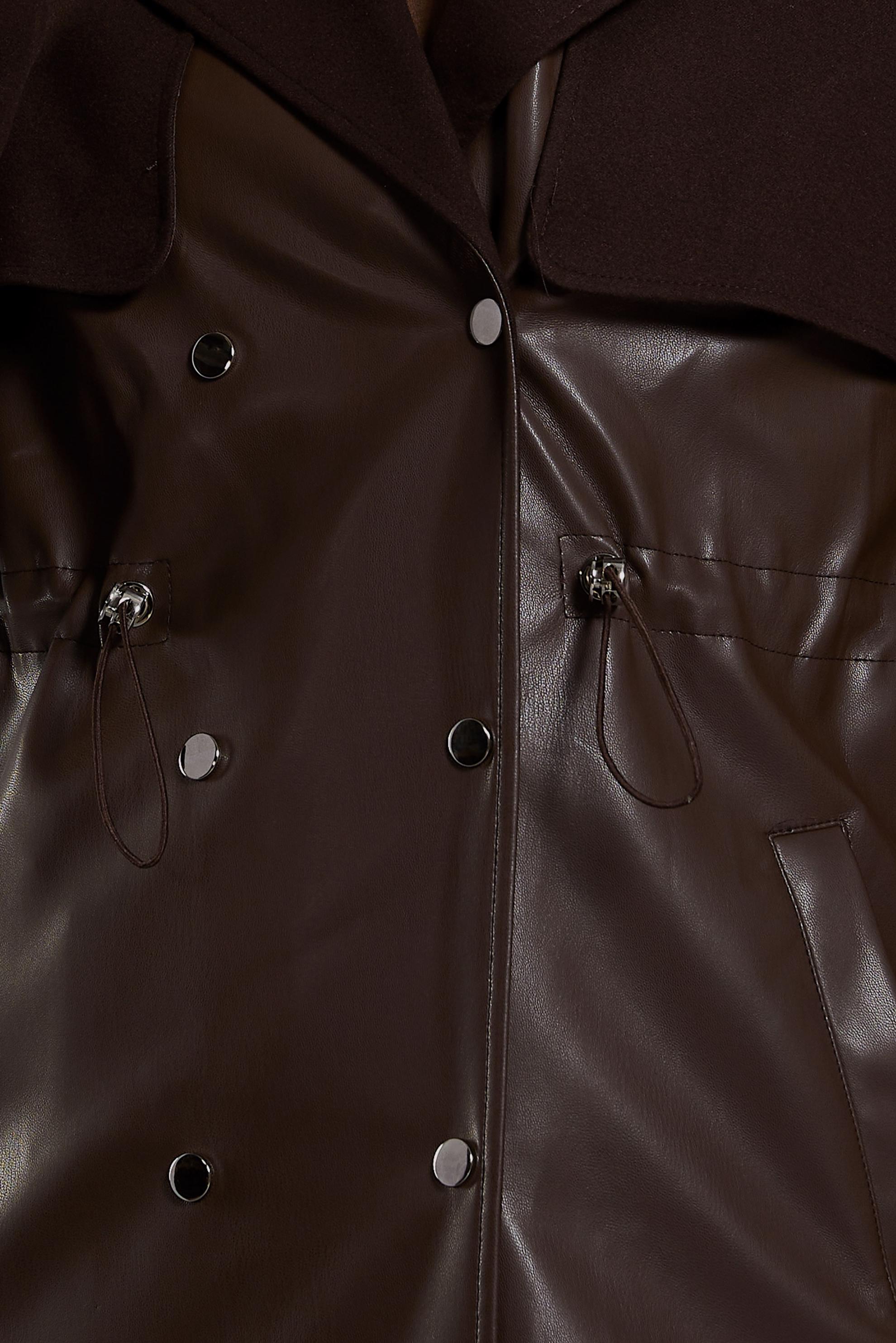 Hijab clothing BROWN SMOCKING WAIST COAT 90554