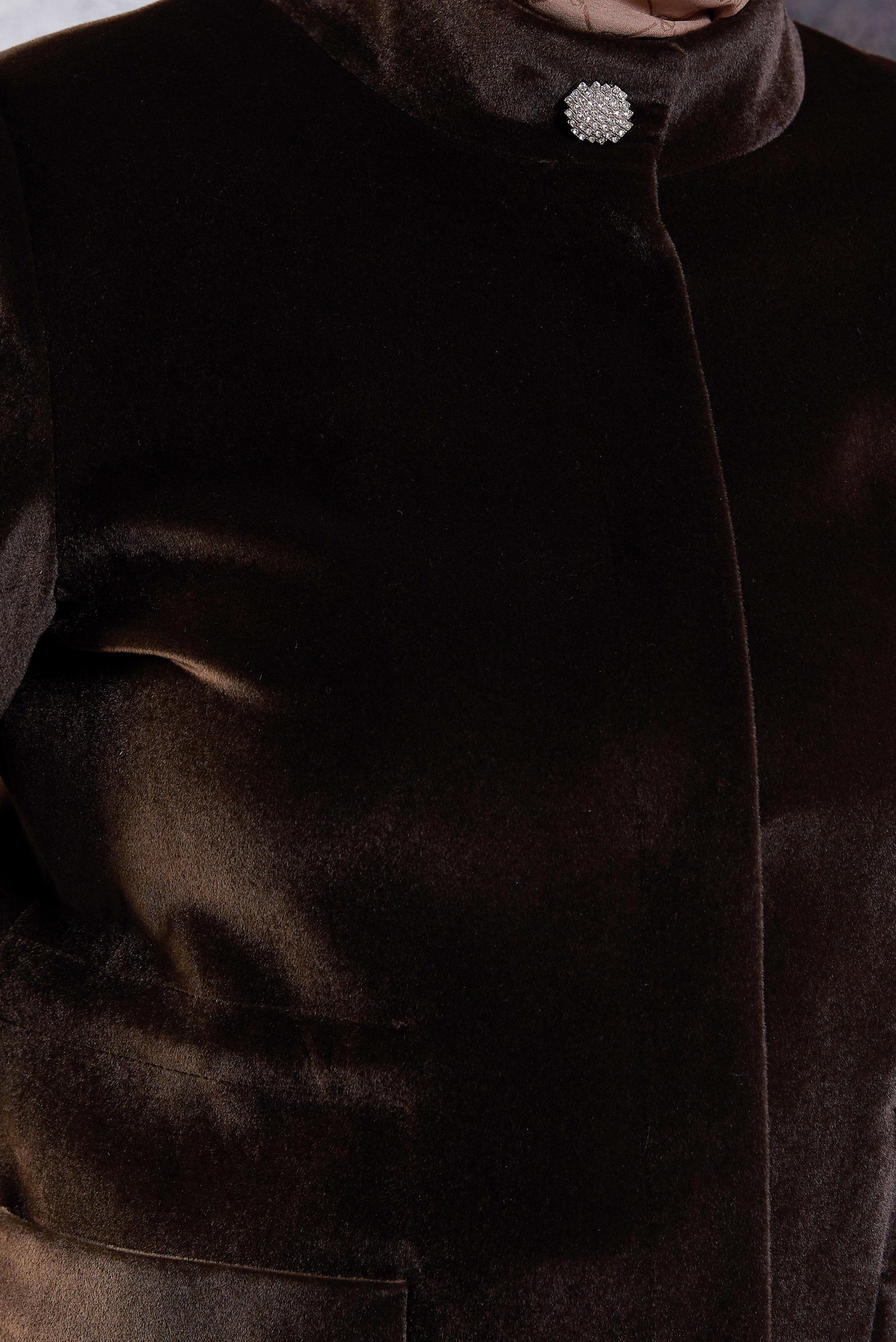 Vêtements hijab BRUN MANTEAU À COL MONTANT 90559