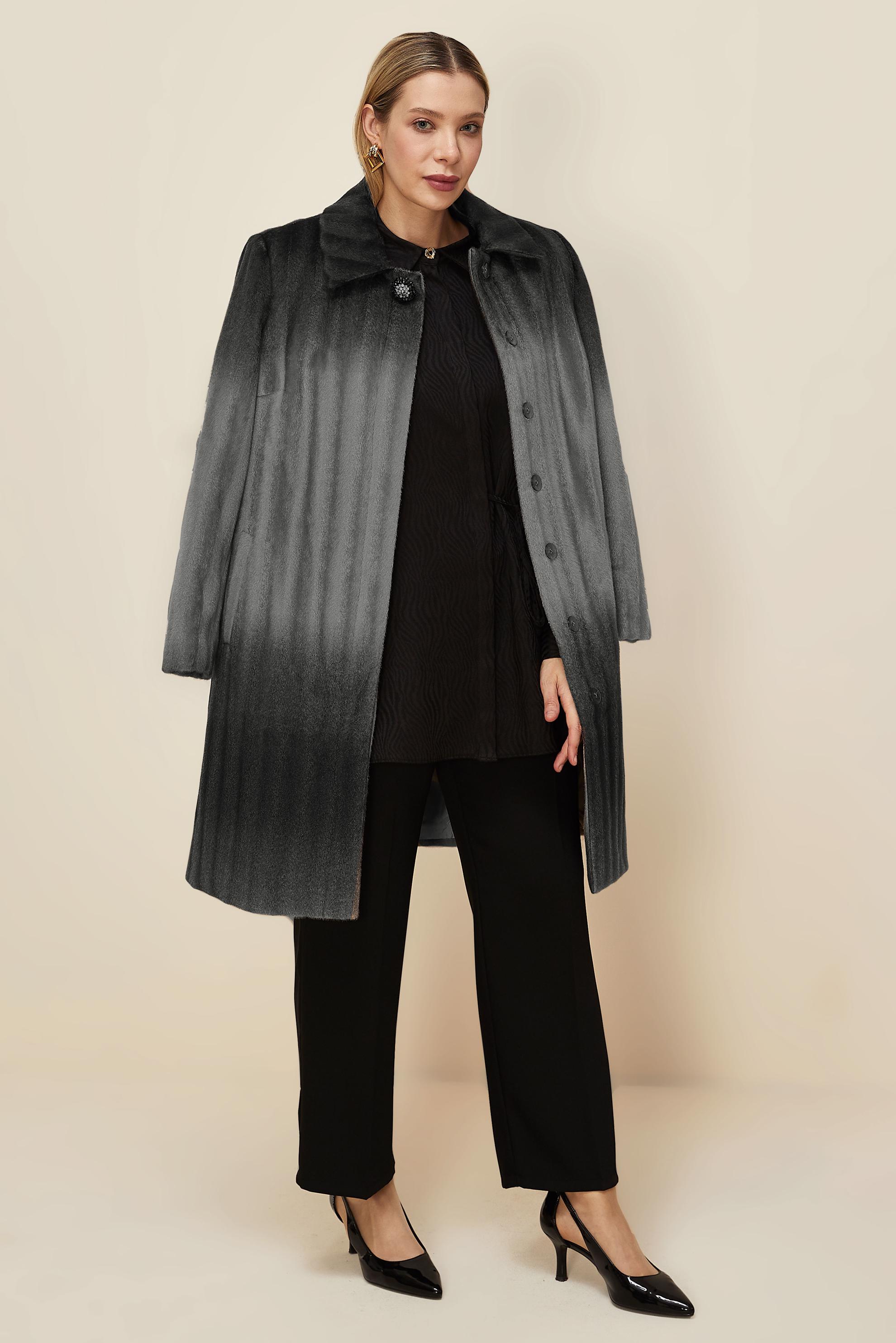 Vêtements hijab GRIS 90561 DEGRADE ERİNA KABAN 44-50 TEK 42