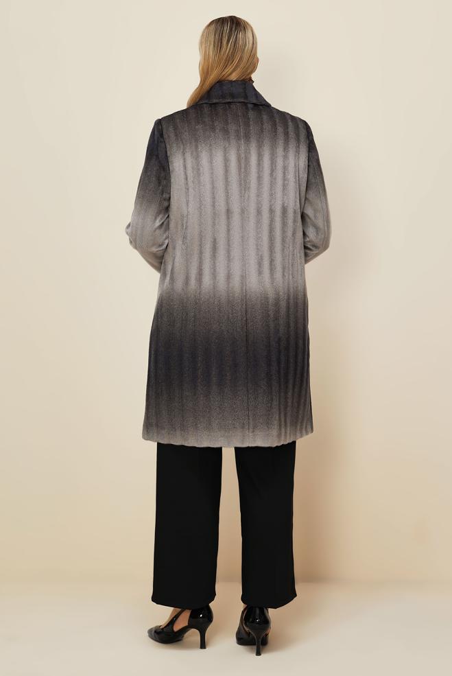 Vêtements hijab BEIGE MANTEAU GRANDE TAILLE 90561 - ALVİNA