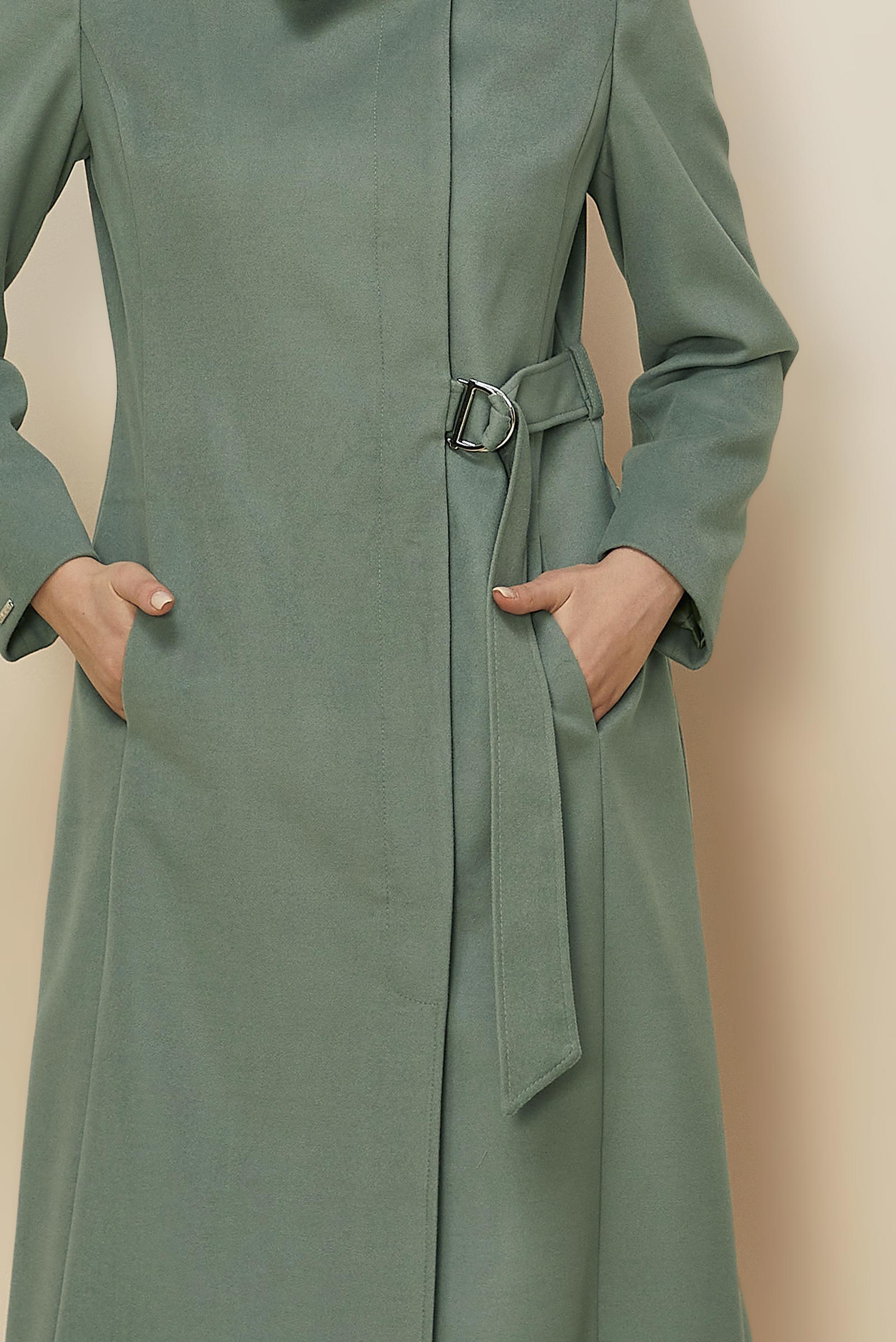 Hijab clothing GREEN BELTED COAT 90563 