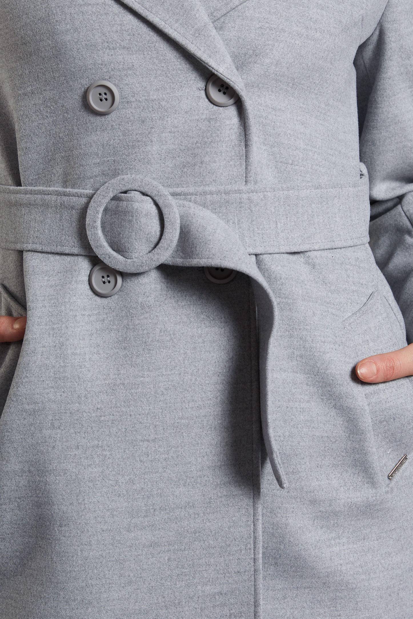 Vêtements hijab GRIS MANTEAU CEINTURÉ 90564