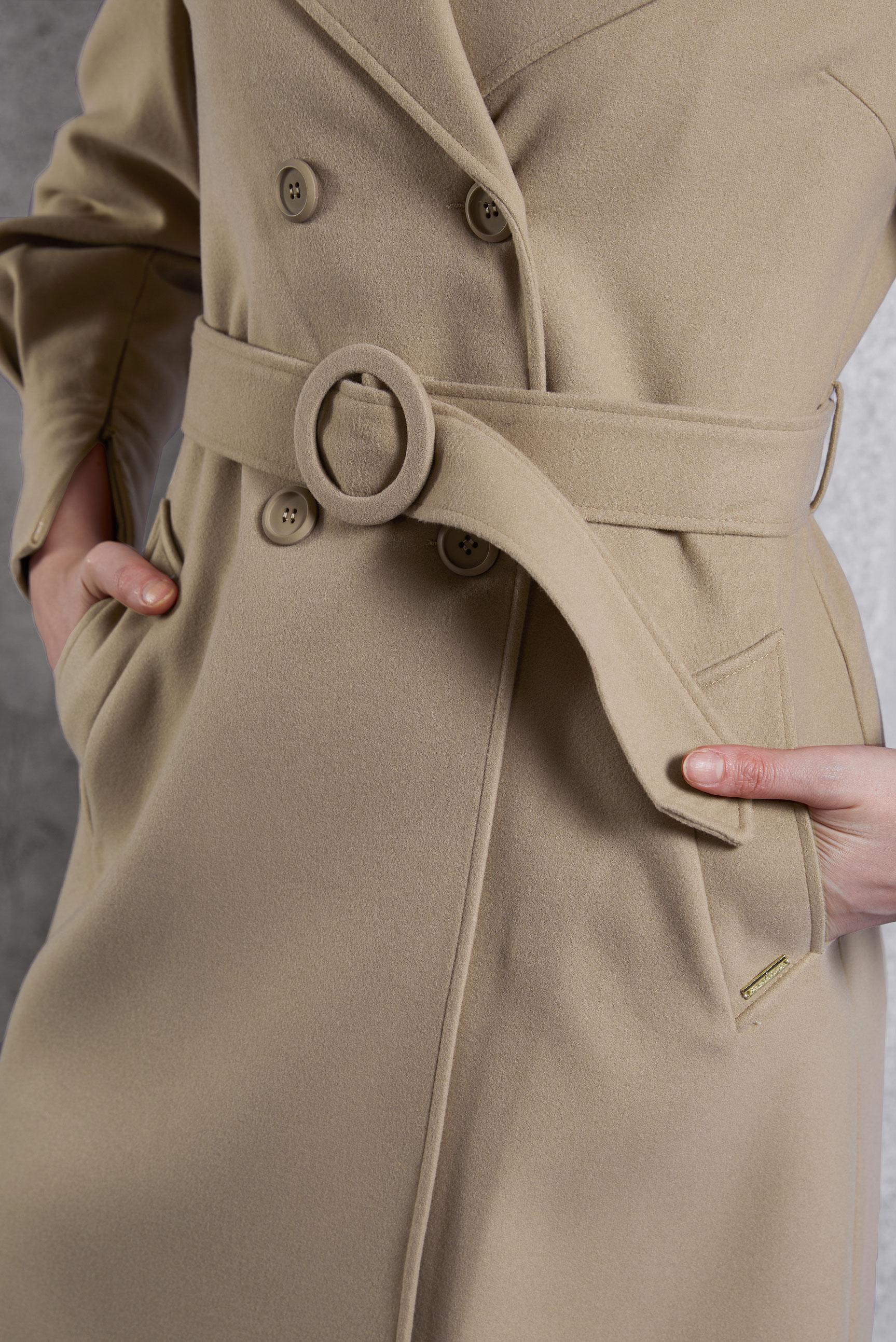 Hijab clothing BROWN BELTED COAT 90564