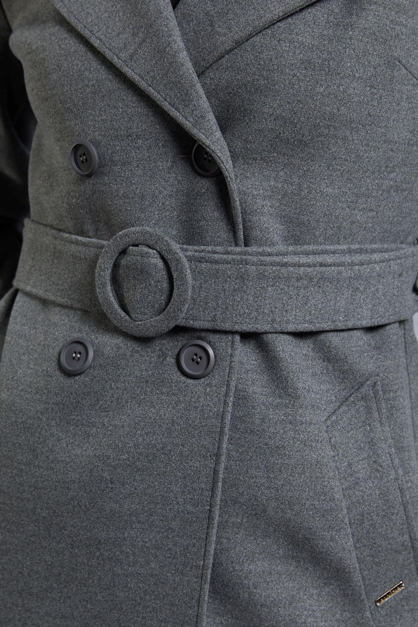 Hijab clothing GREY BELTED COAT 90564