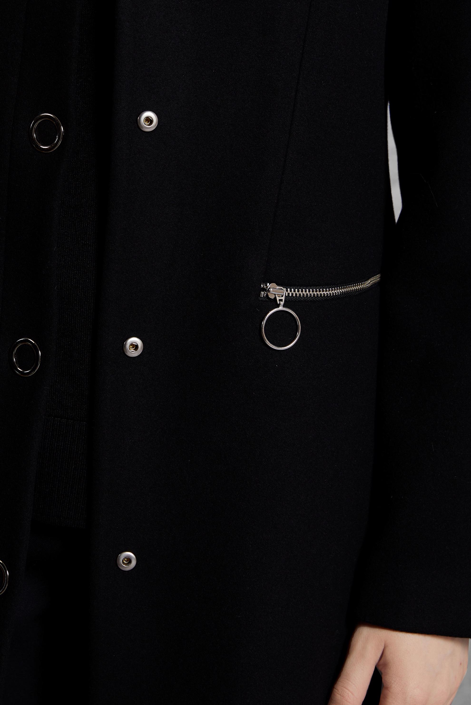 Hijab clothing BLACK HOODED COAT 90570