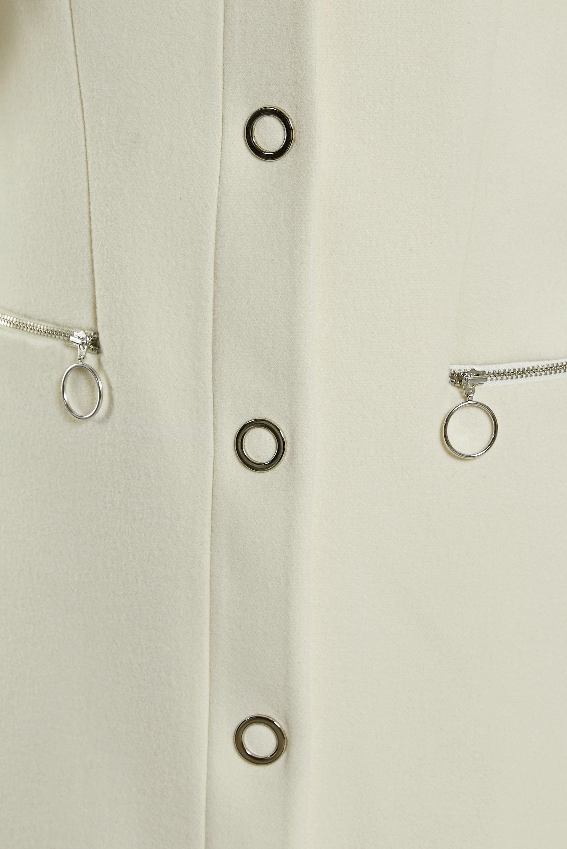 Hijab clothing ECRU HOODED COAT 90570