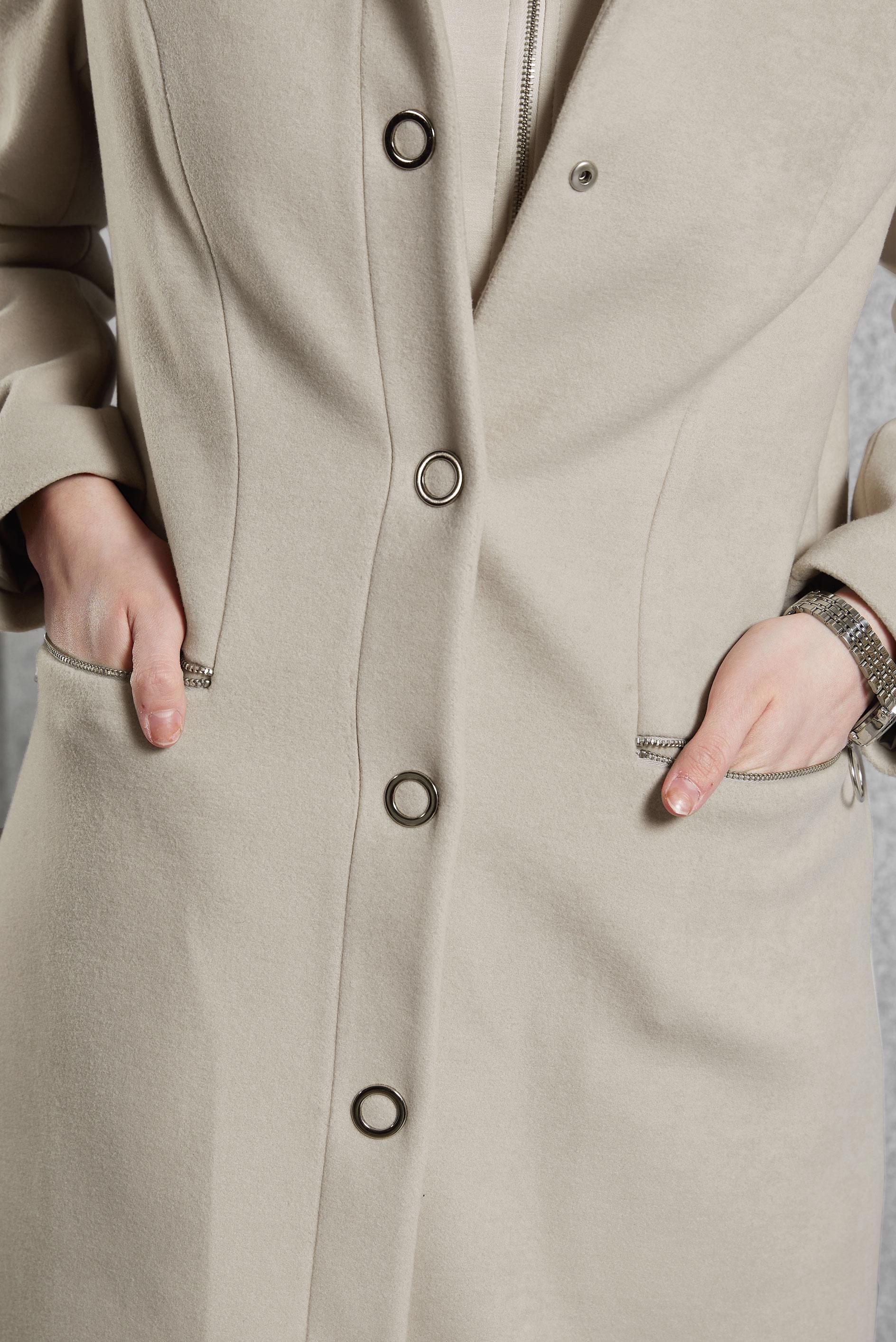 Hijab clothing BEIGE HOODED COAT 90570