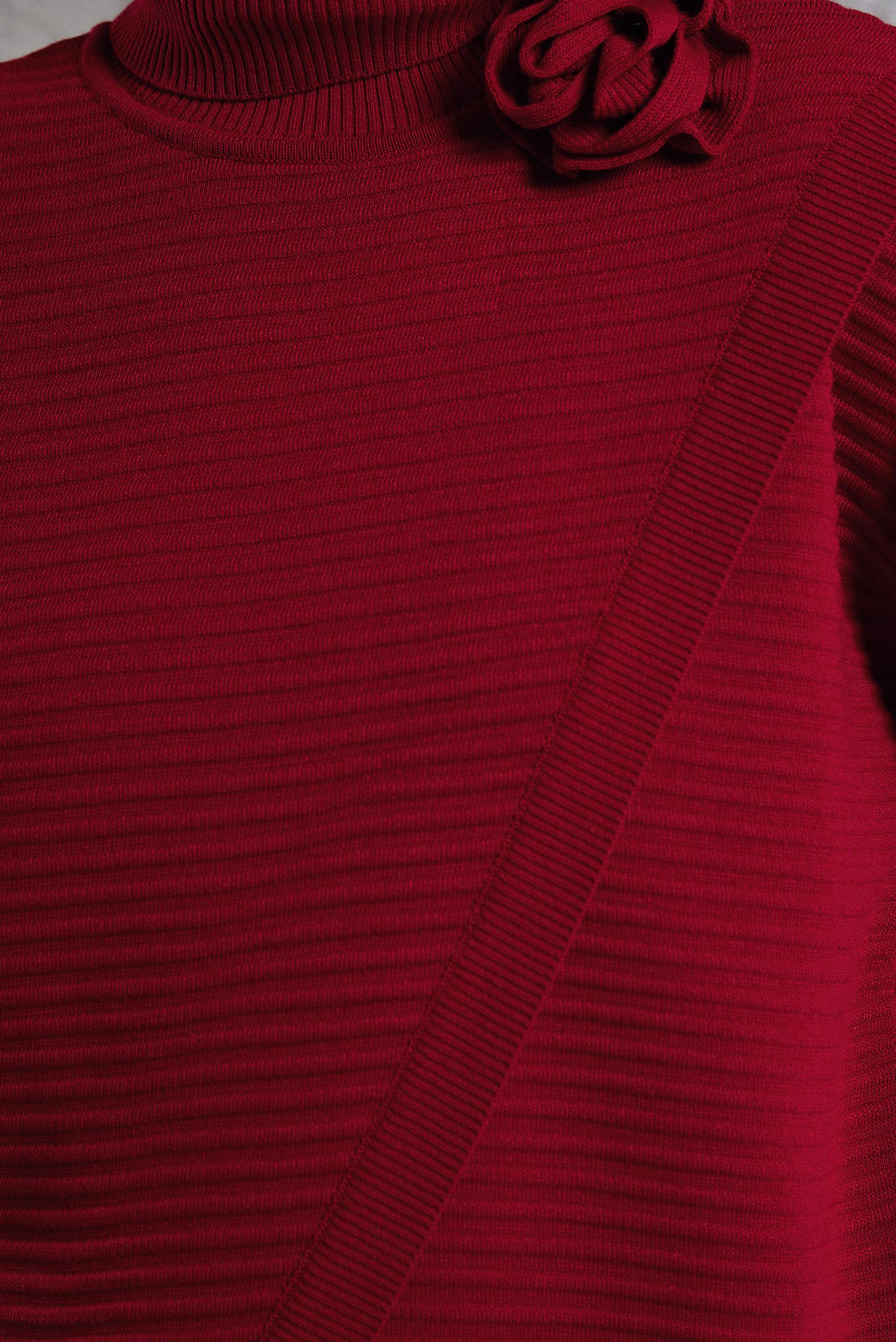 Vêtements hijab ROUGE PULL EN MAILLE COUPE ASYMÉTRIQUE 44912