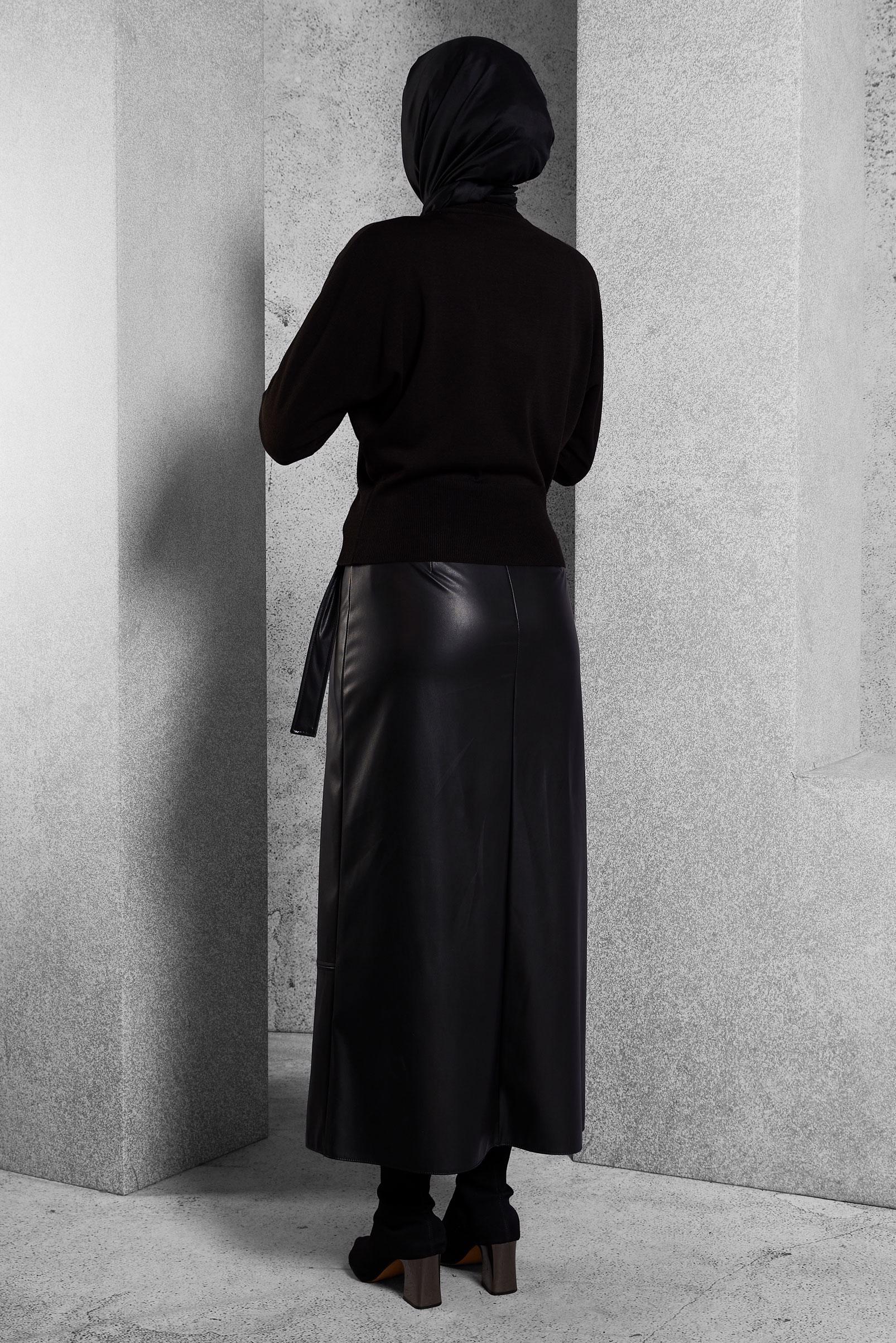 Tesettür giyim SİYAH TRİKO KAZAK 45003