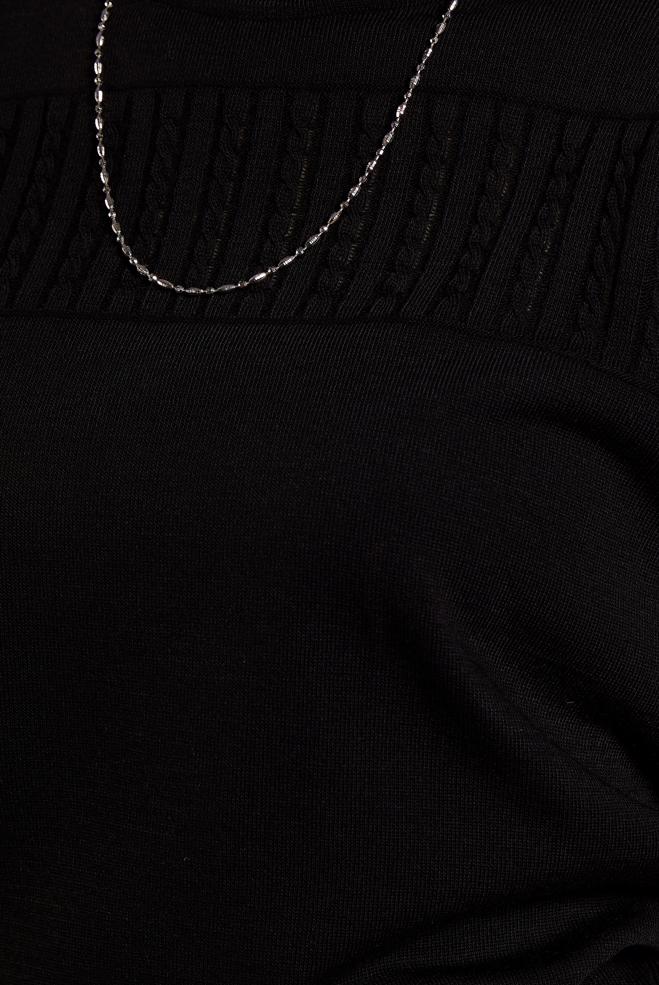 Tesettür giyim SİYAH TRİKO KAZAK 45003 - ALVİNA