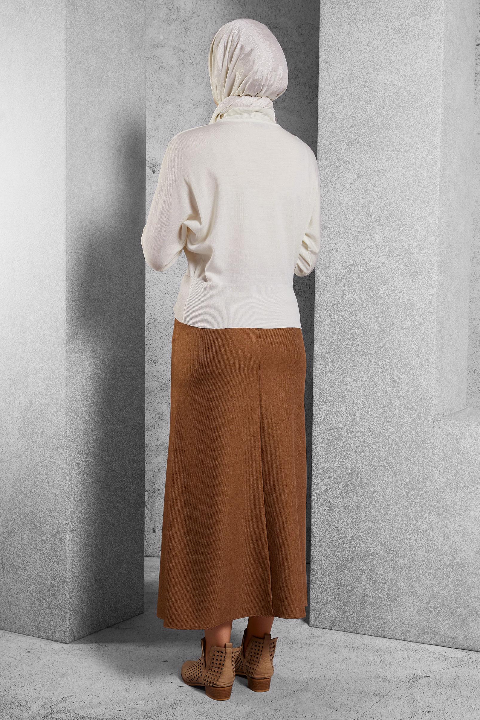 Tesettür giyim BEYAZ TRİKO KAZAK 45003