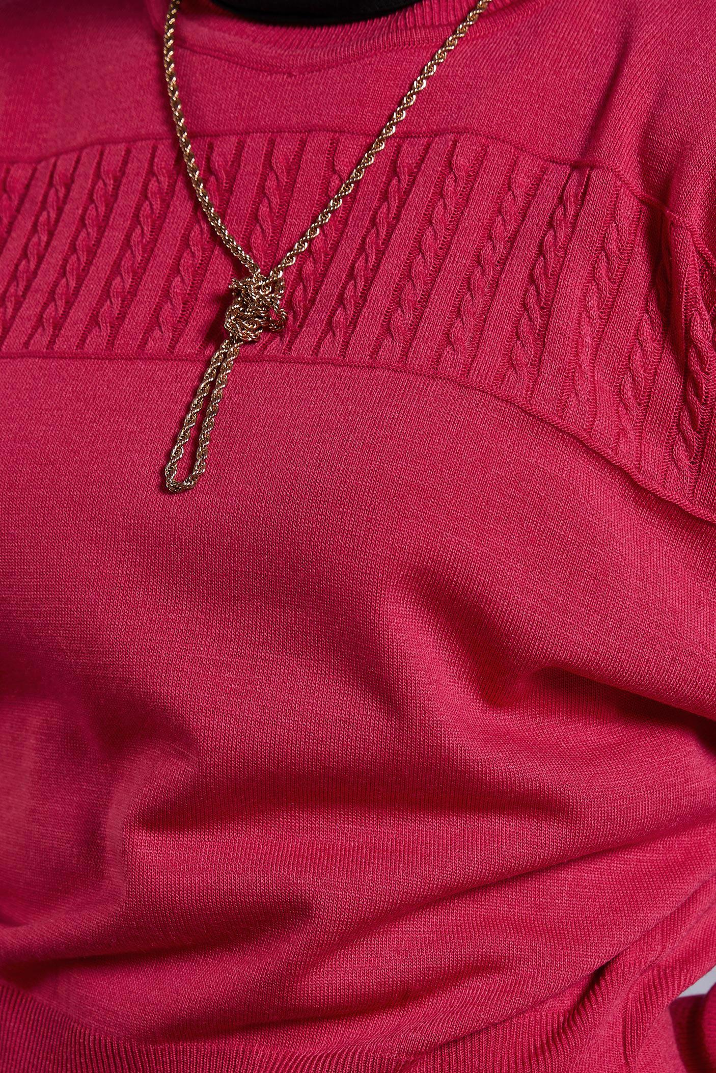 Tesettür giyim FUŞYA TRİKO KAZAK 45003