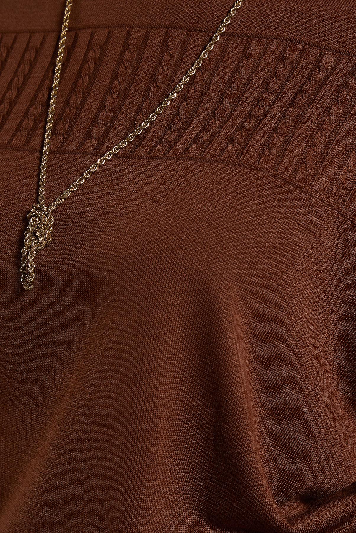 Tesettür giyim KAHVE TRİKO KAZAK 45003