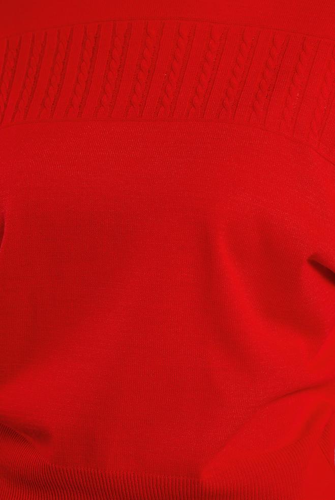 Tesettür giyim KIRMIZI TRİKO KAZAK 45003 - ALVİNA