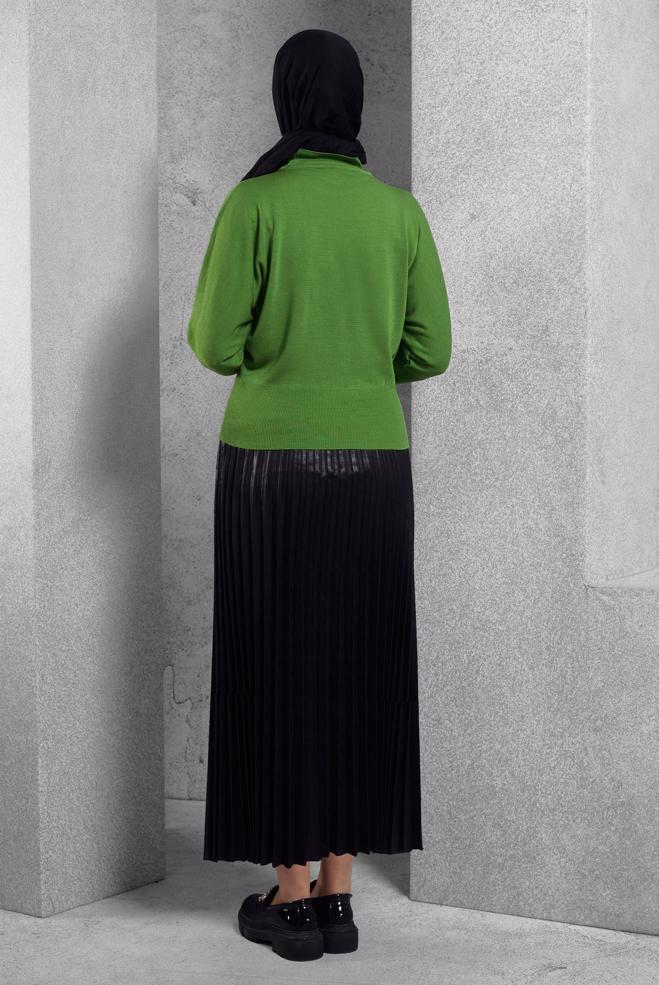 Tesettür giyim YEŞİL TRİKO KAZAK 45003 - ALVİNA