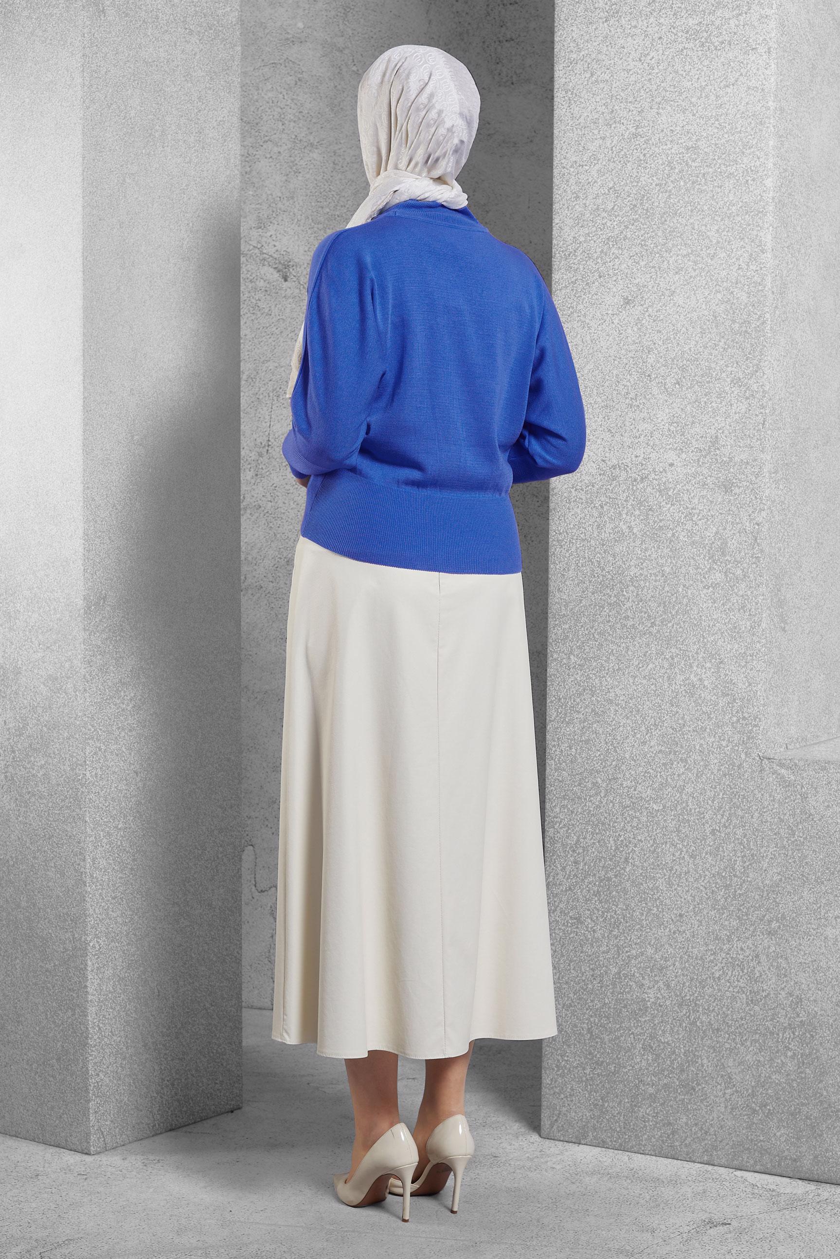 Tesettür giyim MAVİ TRİKO KAZAK 45003