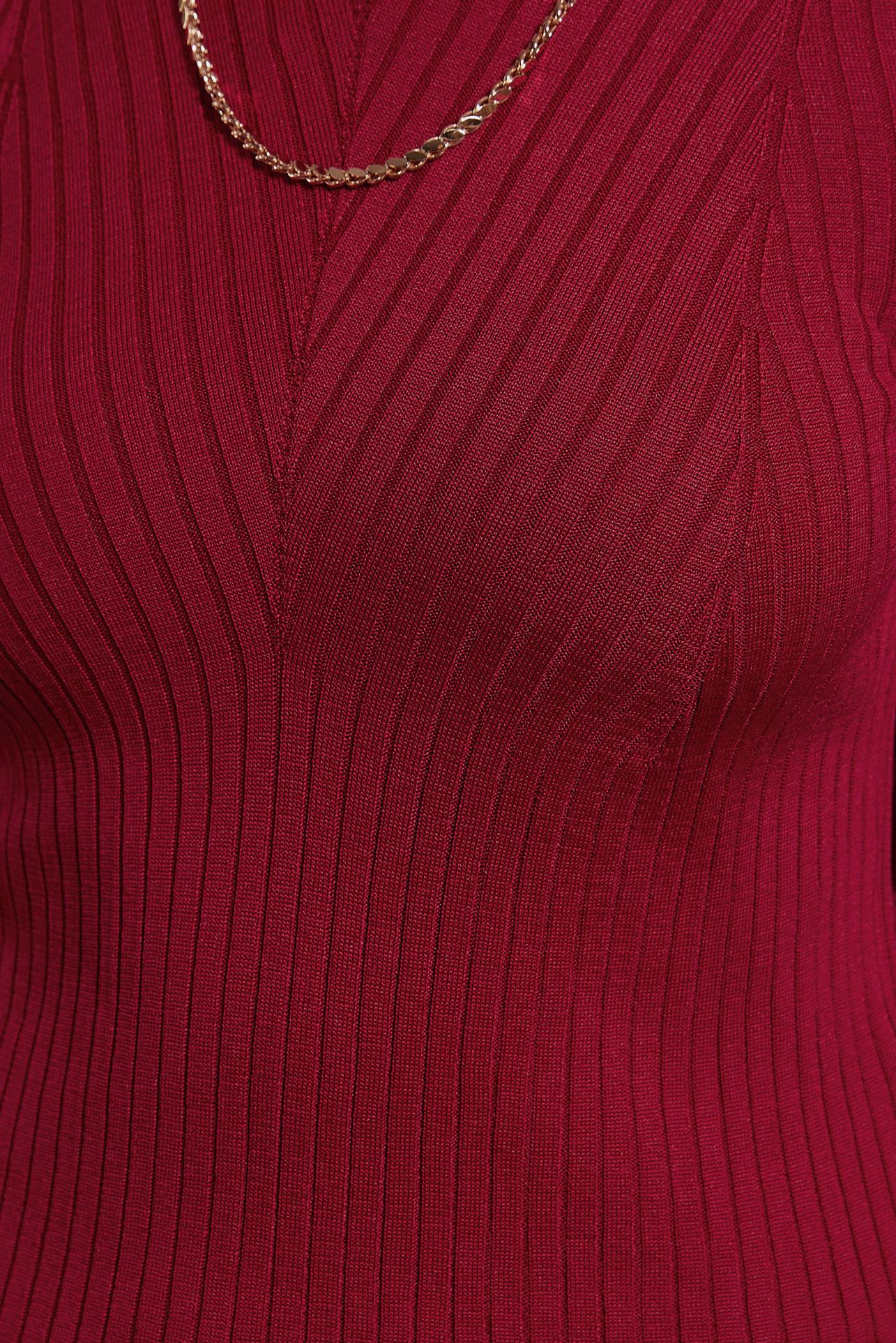 Vêtements hijab ROUGE PULL EN MAILLE À COL RAS DU COU 45004