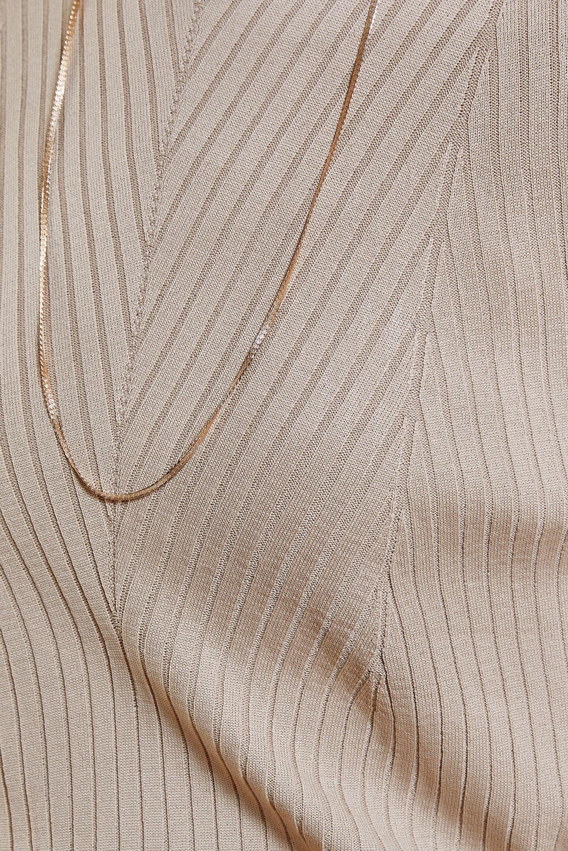 Tesettür giyim BEJ BİSİKLET YAKA TRİKO KAZAK 45004