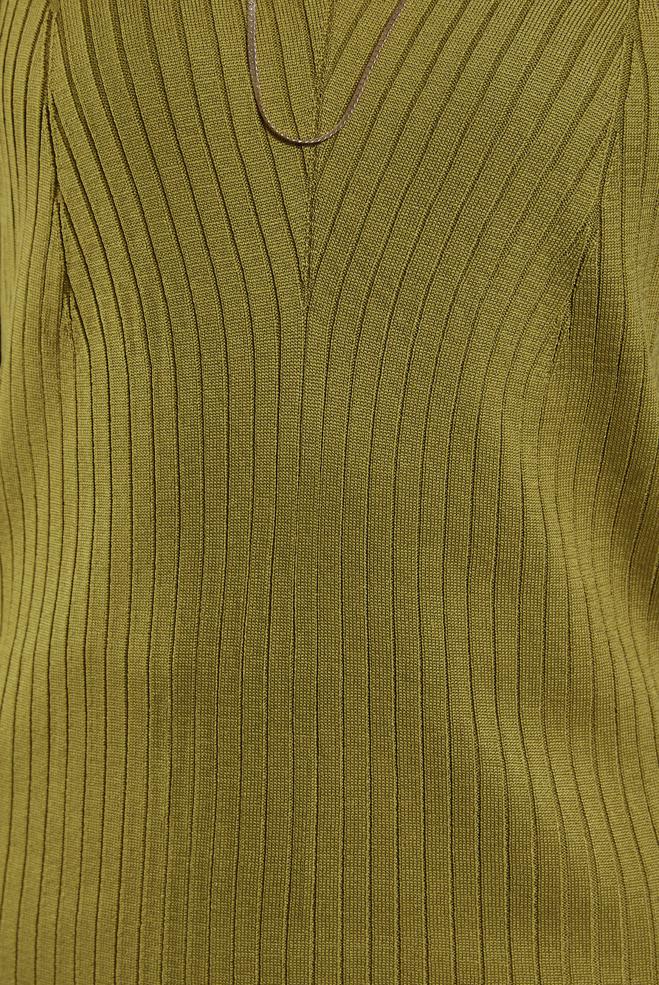 Tesettür giyim YEŞİL BİSİKLET YAKA TRİKO KAZAK 45004 - ALVİNA