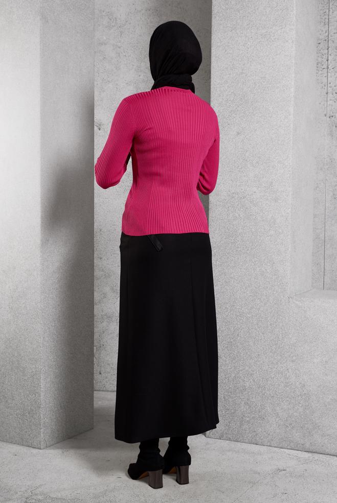 Vêtements hijab FUCHSIA PULL EN MAILLE 45005 - ALVİNA