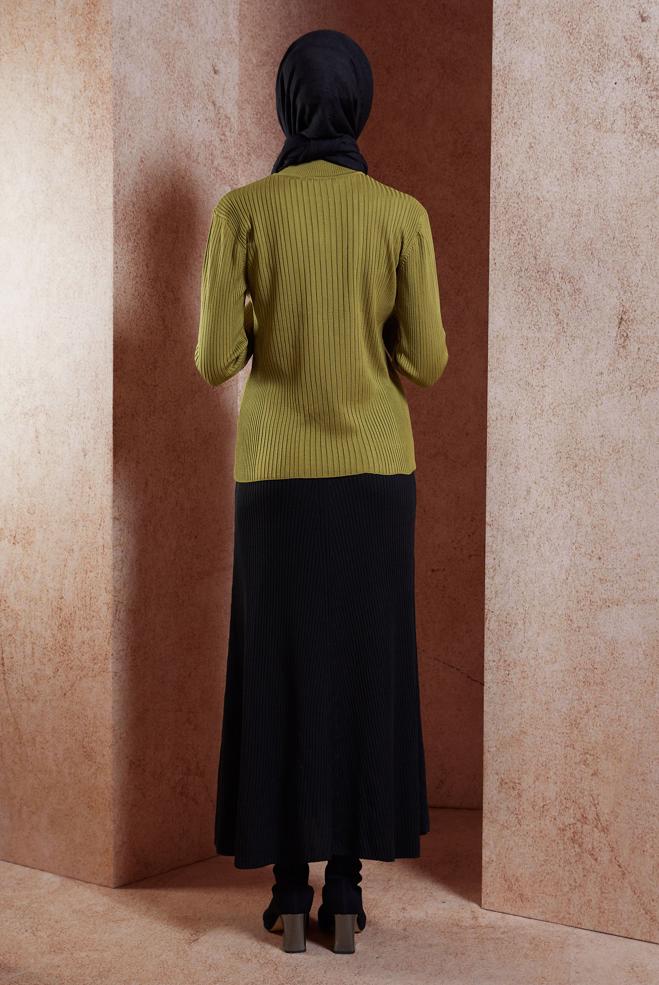 Vêtements hijab BRUN PULL EN MAILLE 45005 - ALVİNA
