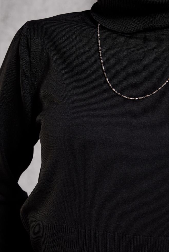 Tesettür giyim SİYAH TRİKO KAZAK 45006 - ALVİNA