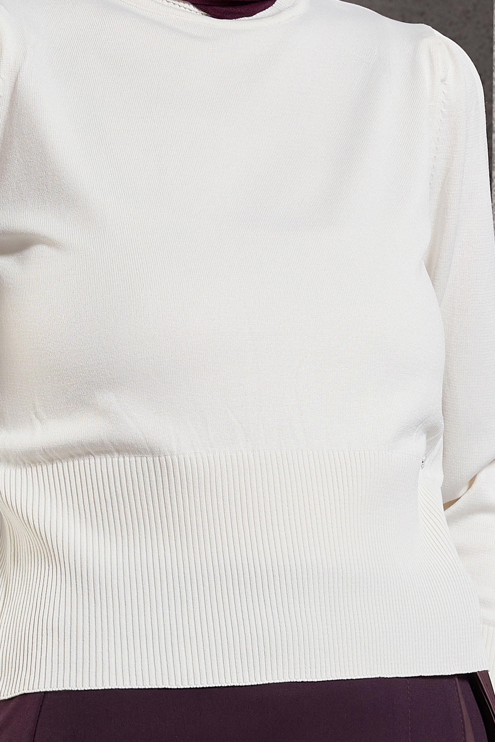 Tesettür giyim BEYAZ TRİKO KAZAK 45006