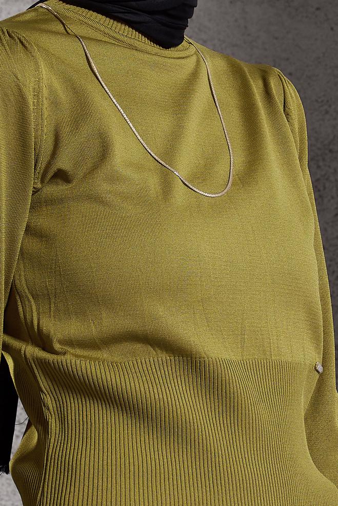 Tesettür giyim YEŞİL TRİKO KAZAK 45006 - ALVİNA