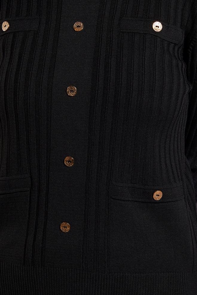 Vêtements hijab NOIR PULL EN MAILLE 45007 - ALVİNA