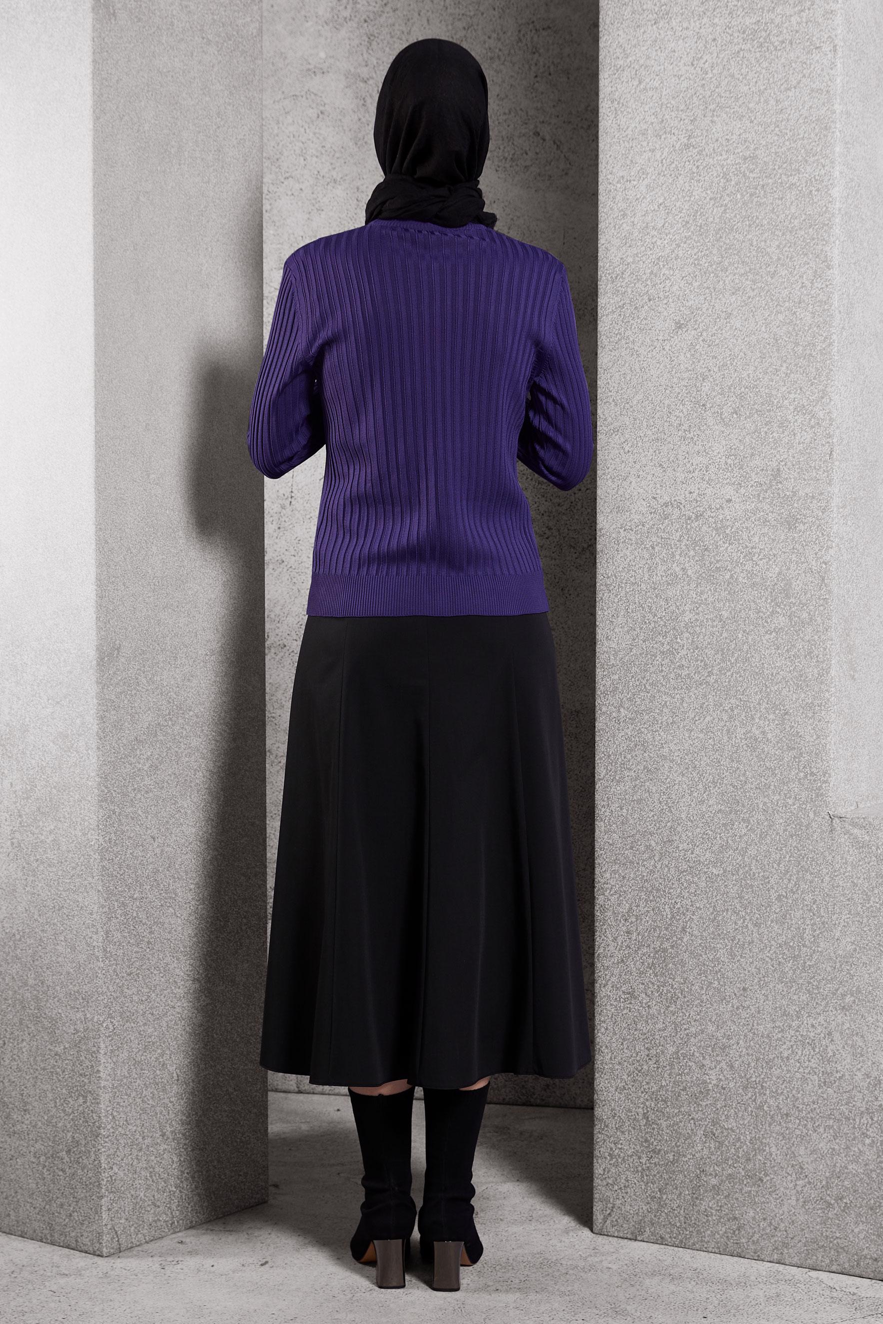 Tesettür giyim MOR TRİKO KAZAK 45007