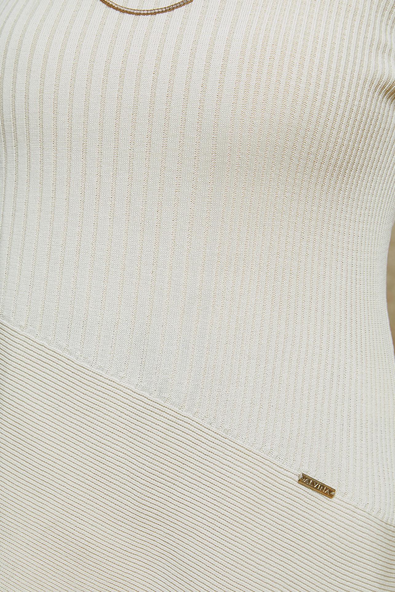 Tesettür giyim BEJ ASİMETRİK KESİM TRİKO KAZAK 45008