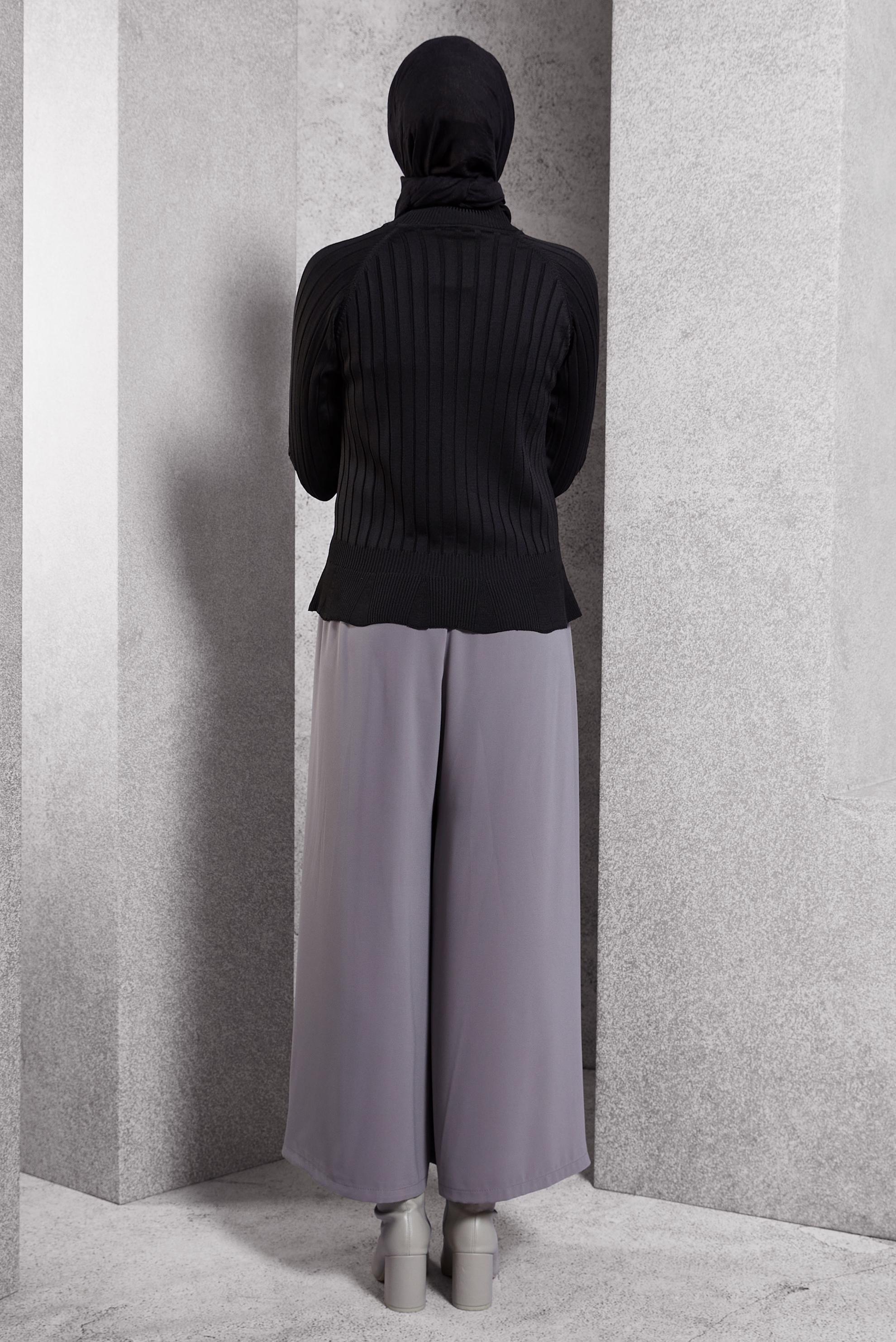 Vêtements hijab NOIR PULL EN MAILLE DROIT 45009