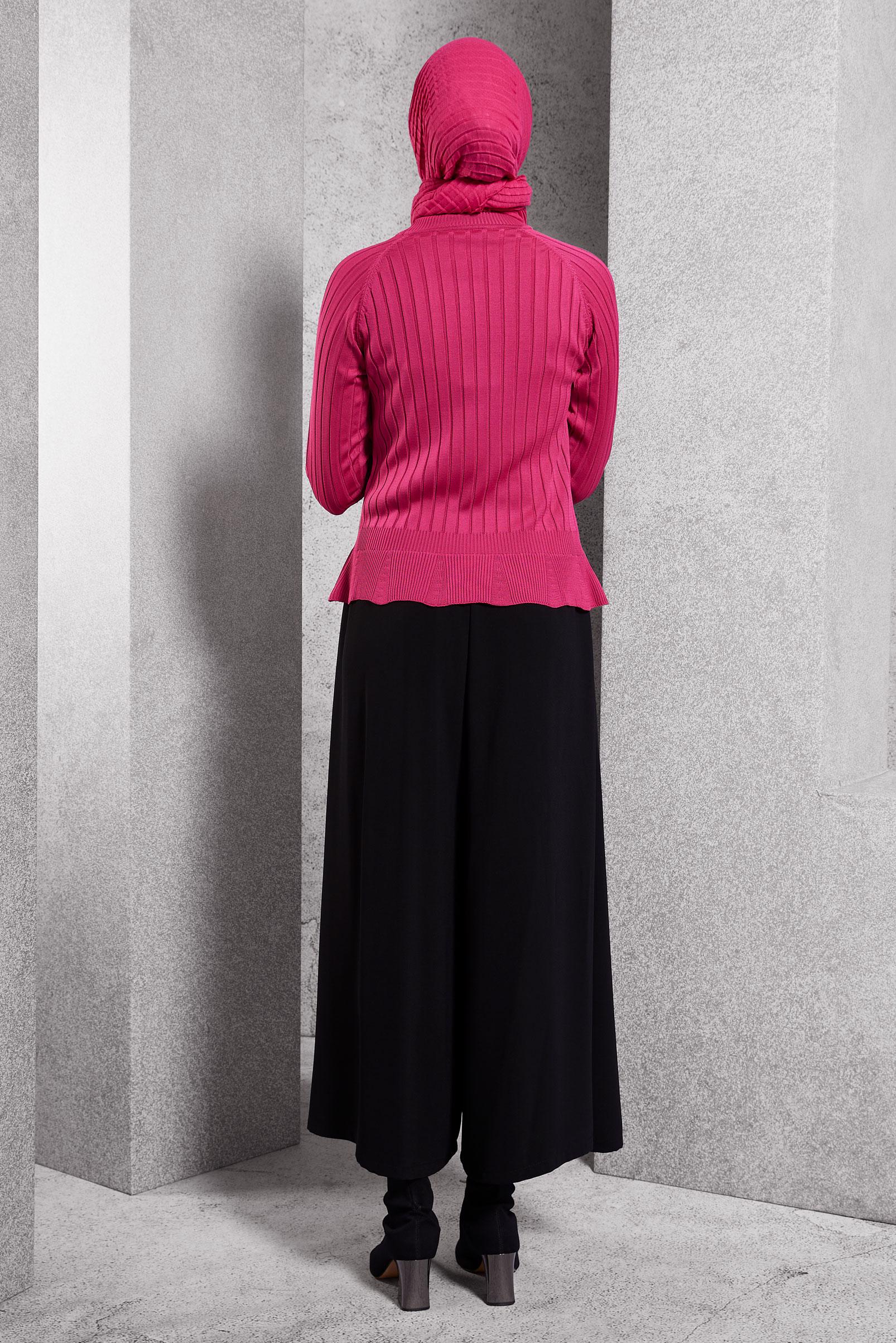 Vêtements hijab FUCHSIA PULL EN MAILLE DROIT 45009