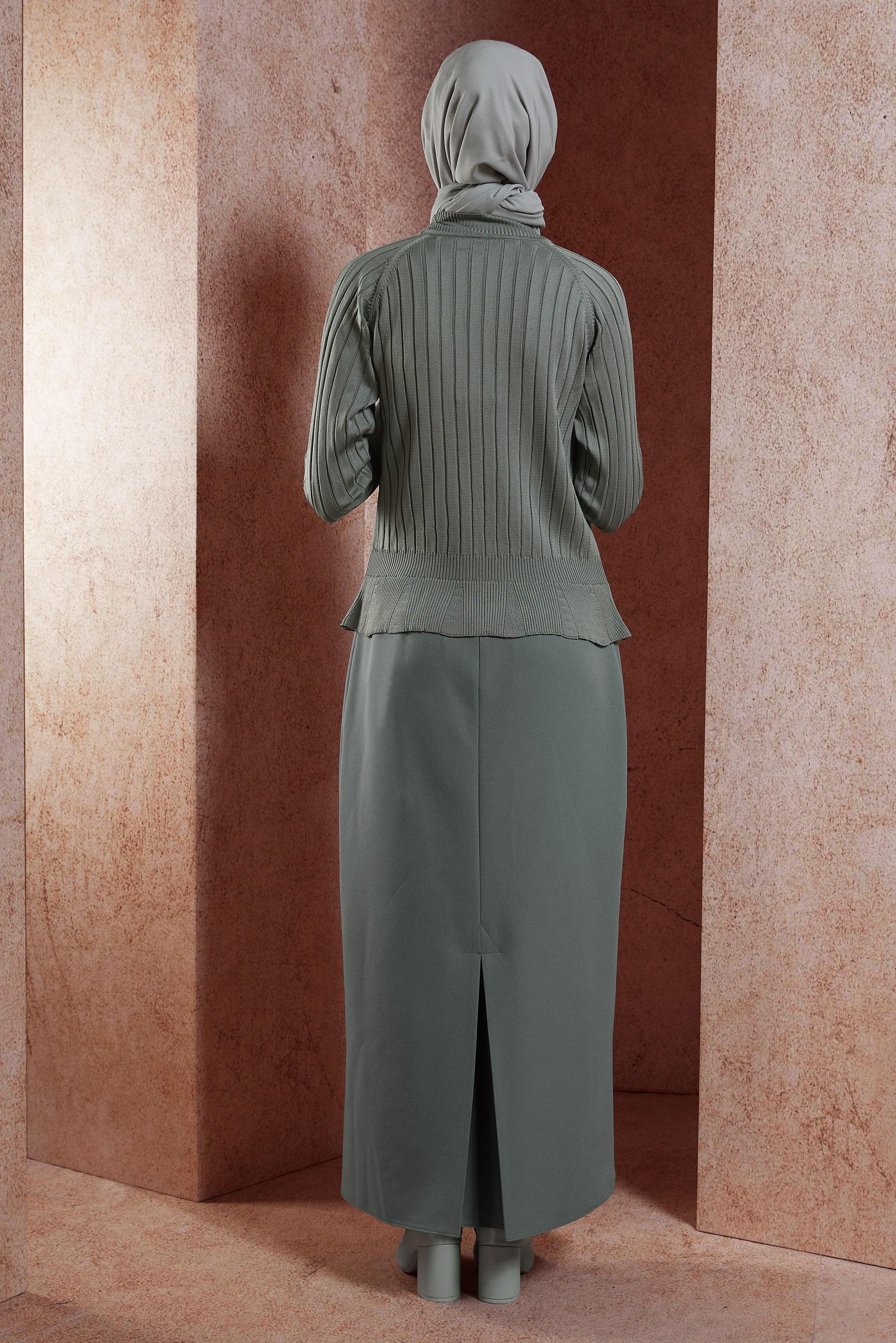 Tesettür giyim GRİ DÜZ TRİKO KAZAK 45009