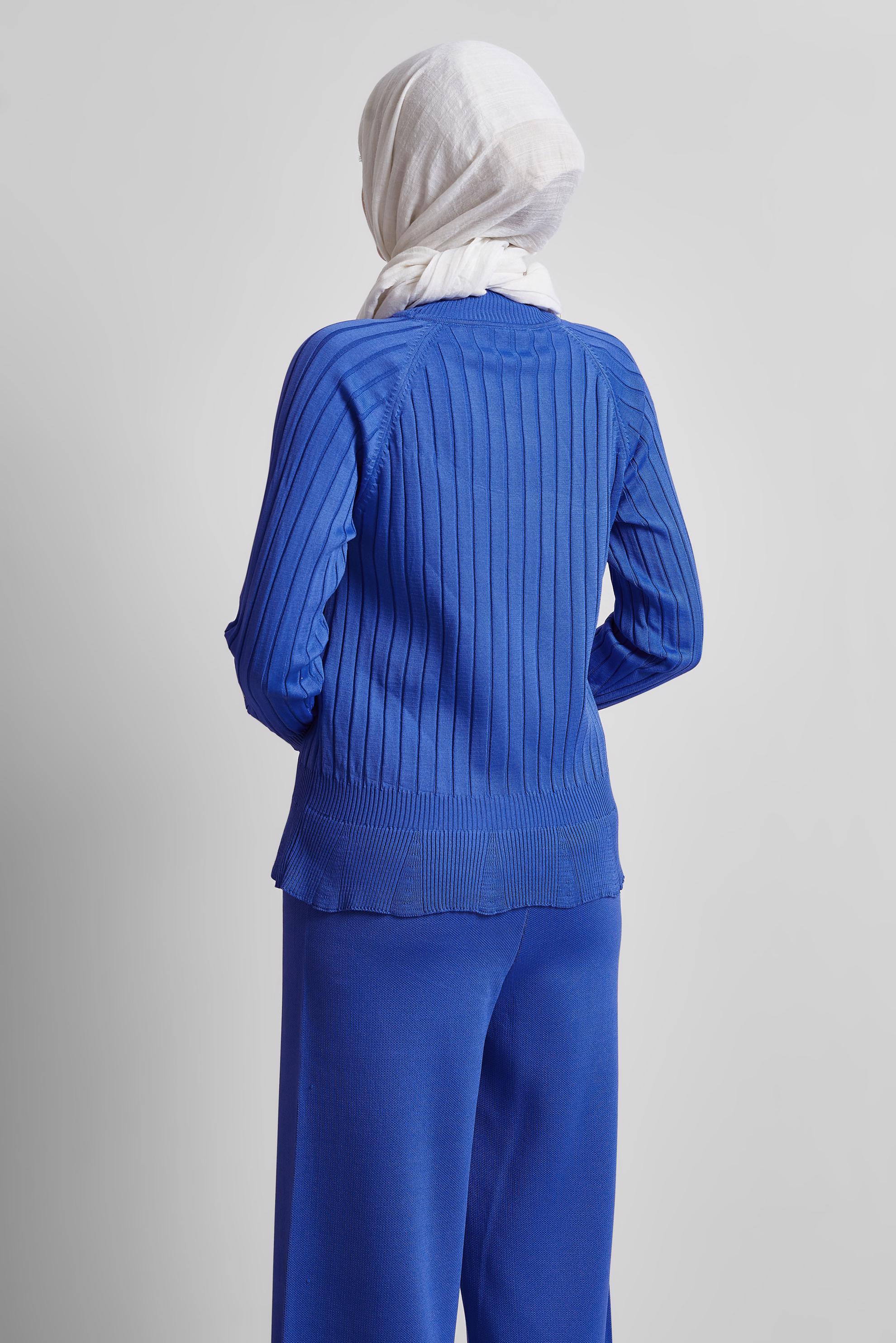 Vêtements hijab BLEU MARINE PULL EN MAILLE DROIT 45009