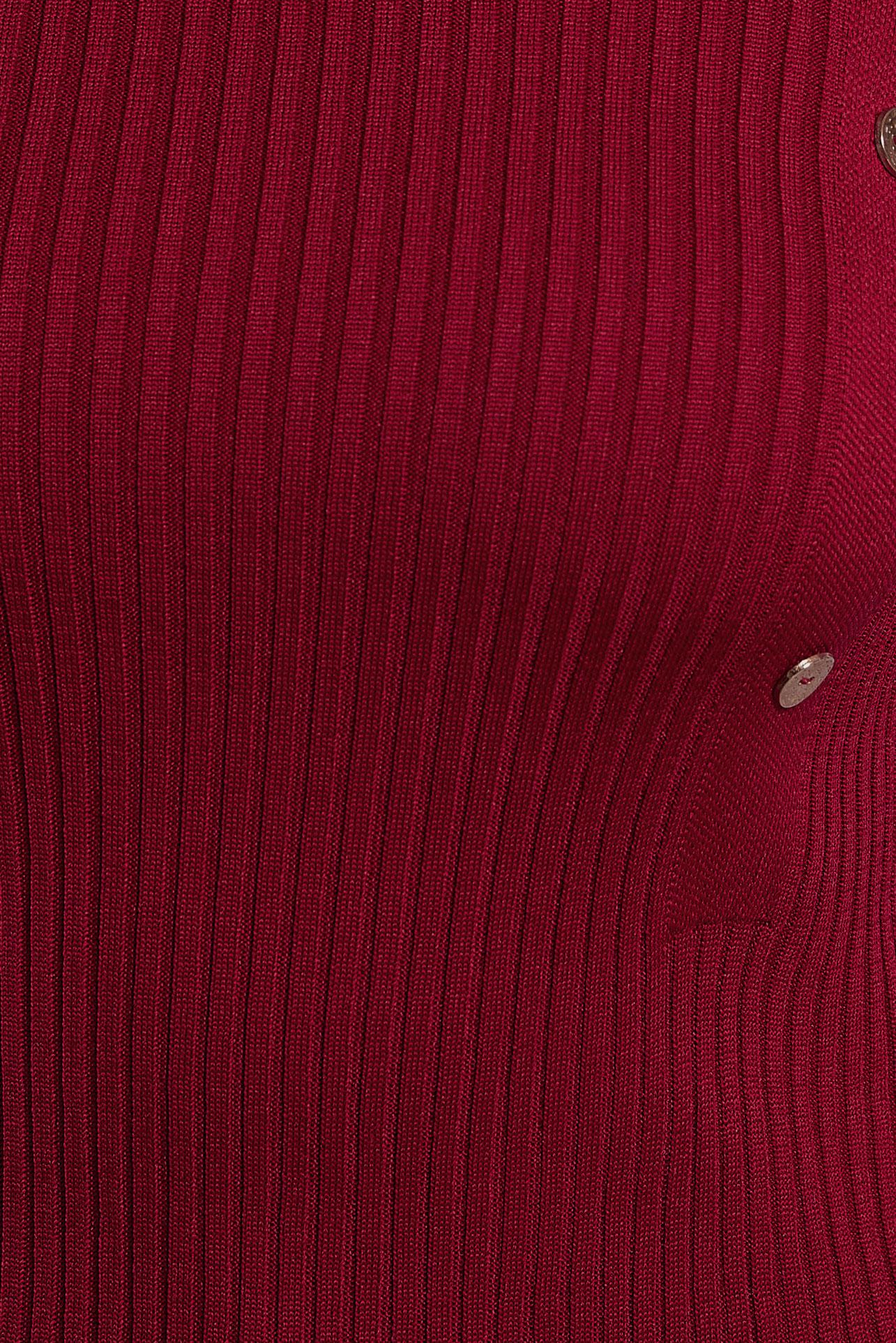 Tesettür giyim KIRMIZI FİTİLLİ TRİKO KAZAK 45010