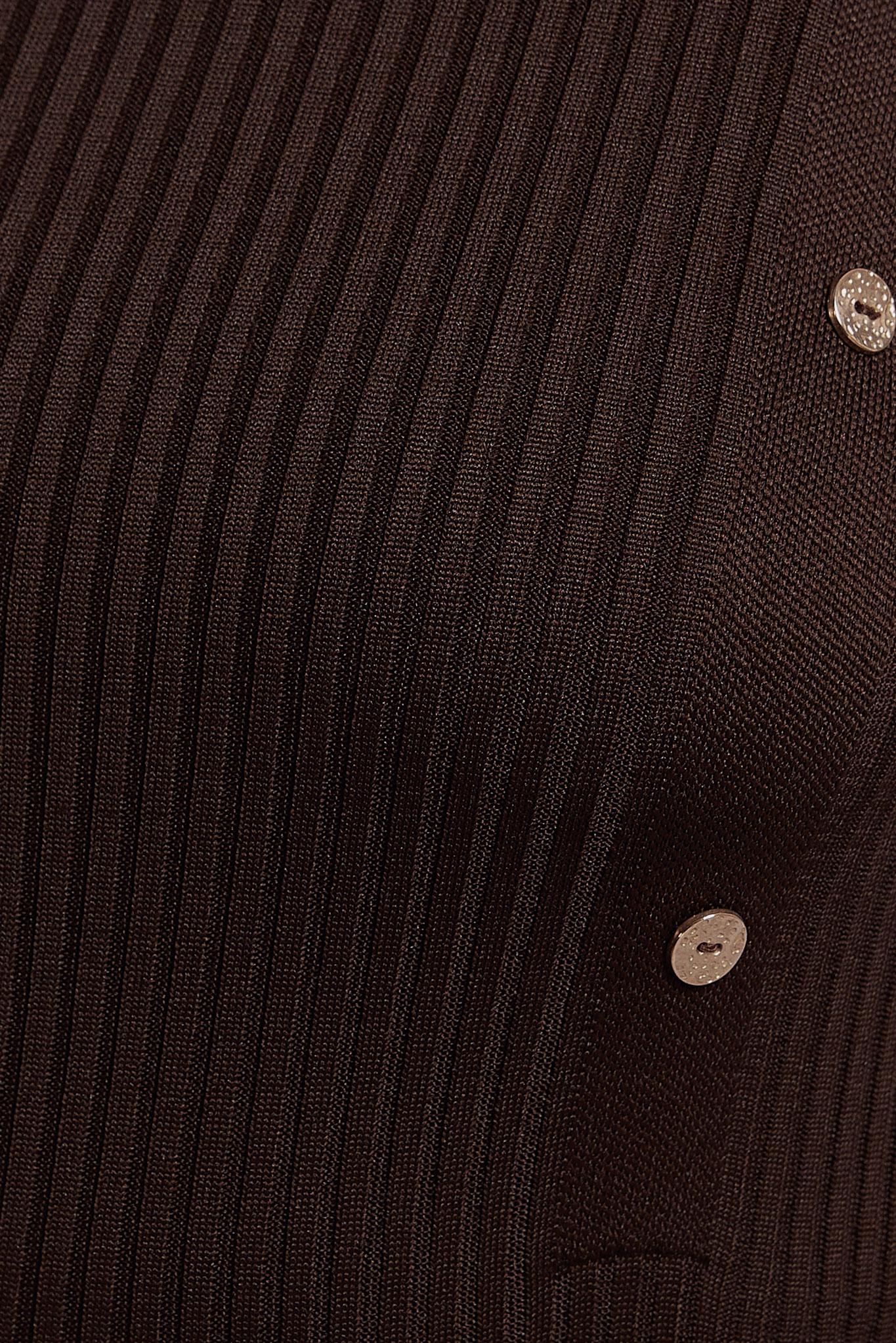 Hijab clothing BROWN RIBBED KNITWEAR SWEATER 45010