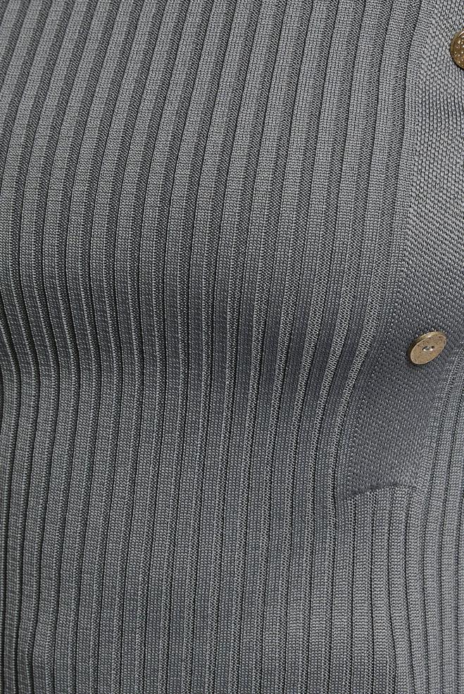 Tesettür giyim GRİ FİTİLLİ TRİKO KAZAK 45010 - ALVİNA