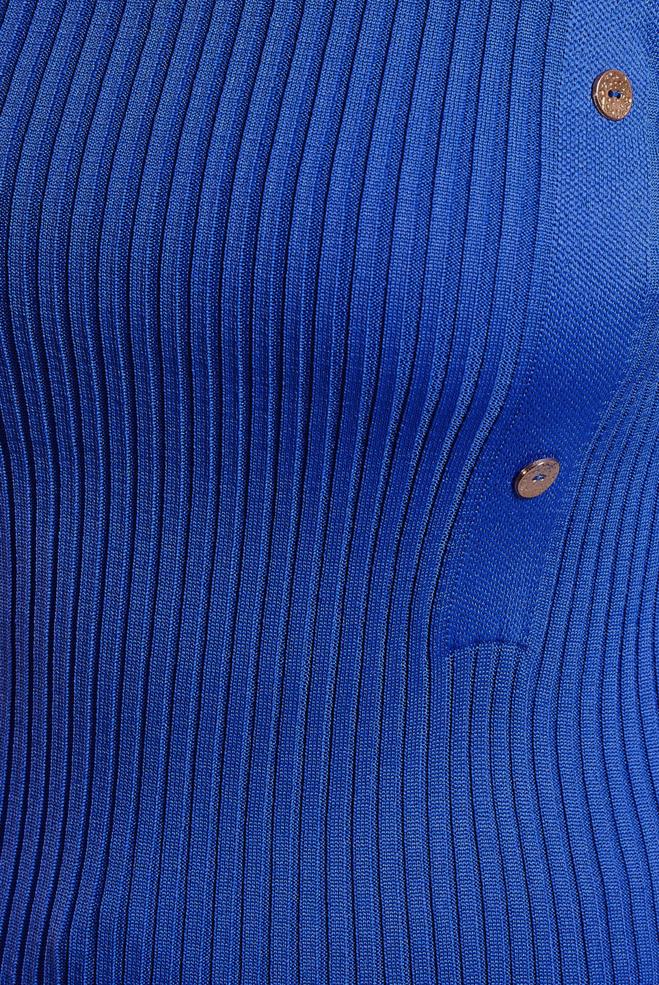 Vêtements hijab BLEU MARINE PULL EN MAILLE CÔTELÉE 45010 - ALVİNA