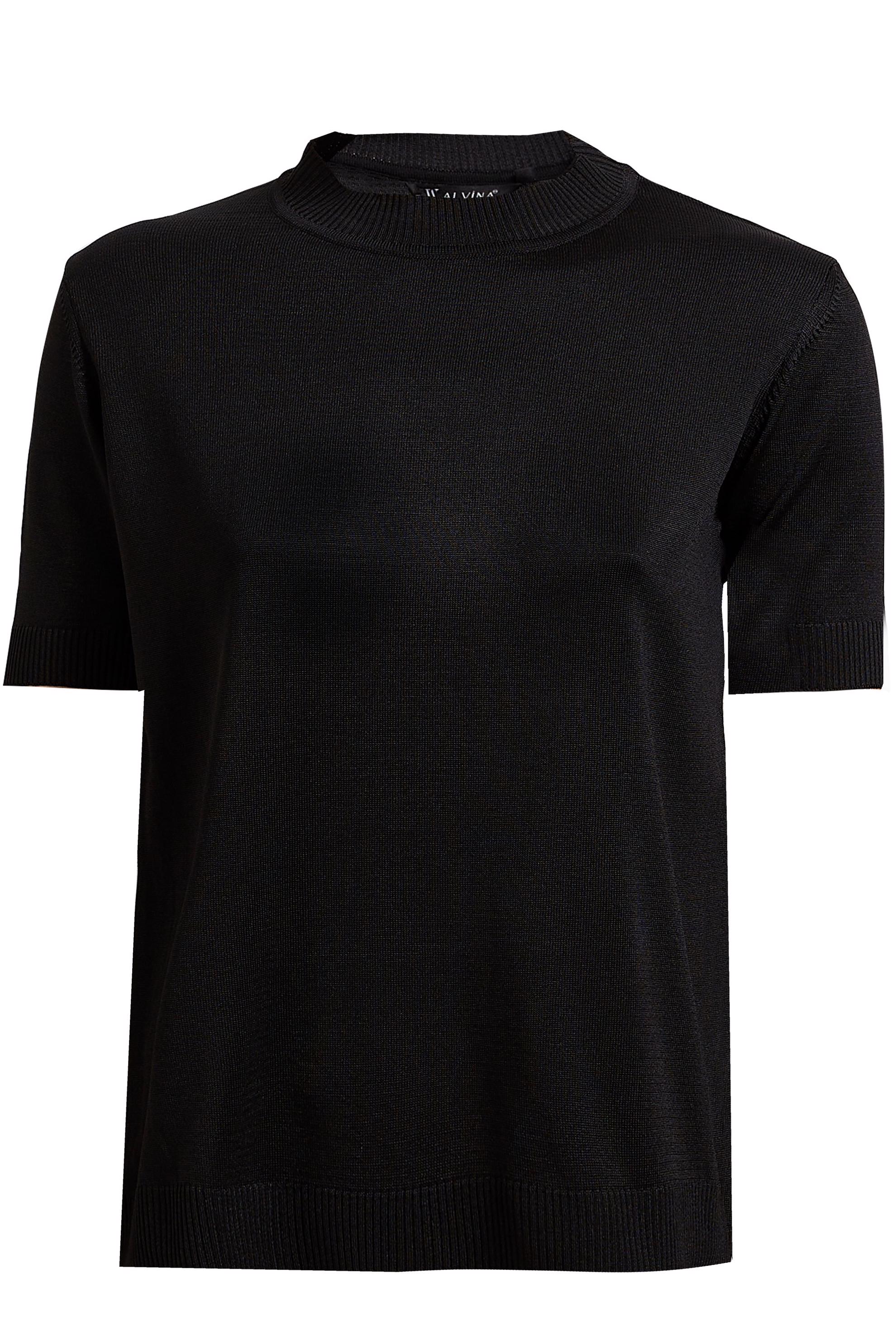 Vêtements hijab NOIR PULL EN MAILLE À MANCHES COURTES 45019