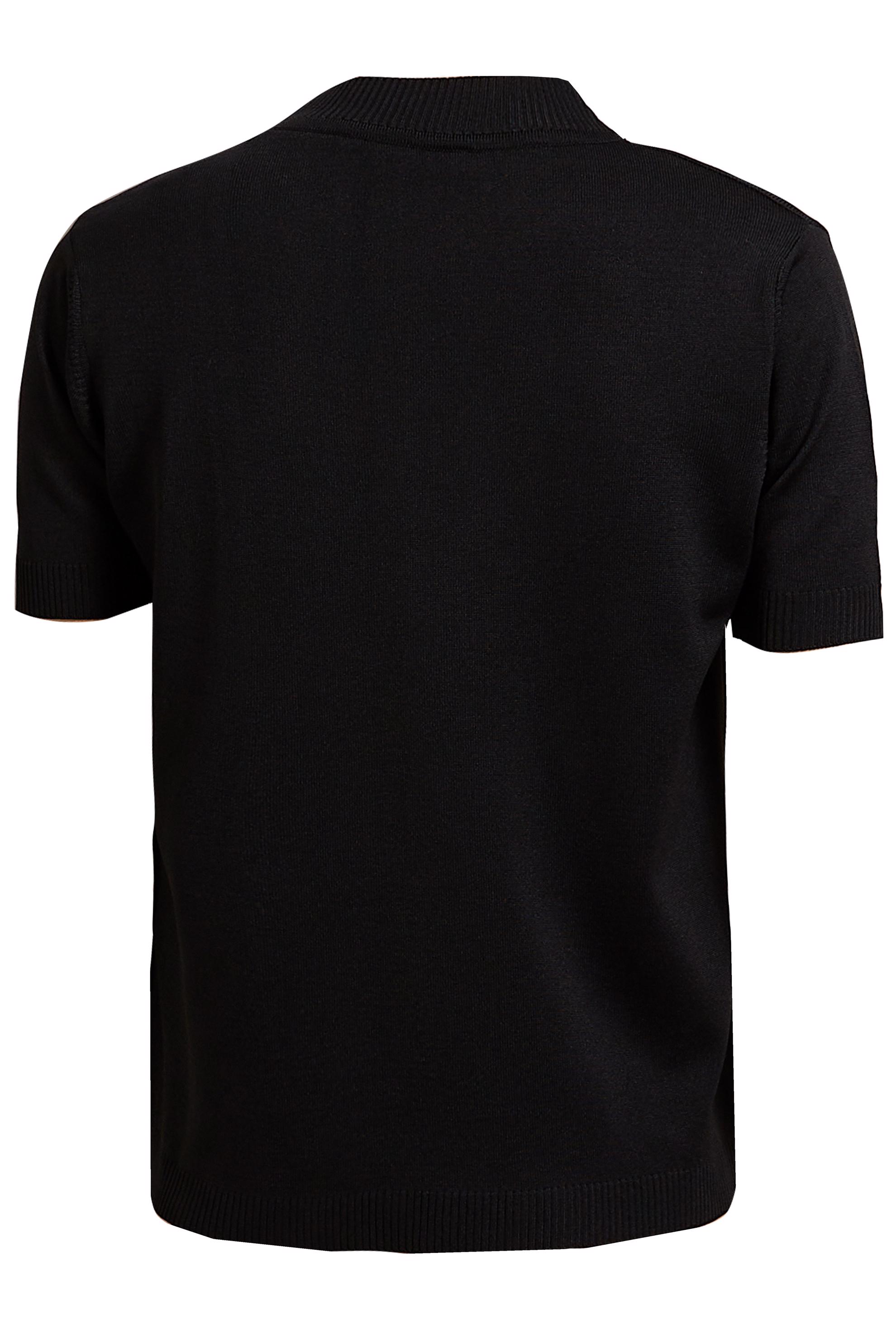 Vêtements hijab NOIR PULL EN MAILLE À MANCHES COURTES 45019